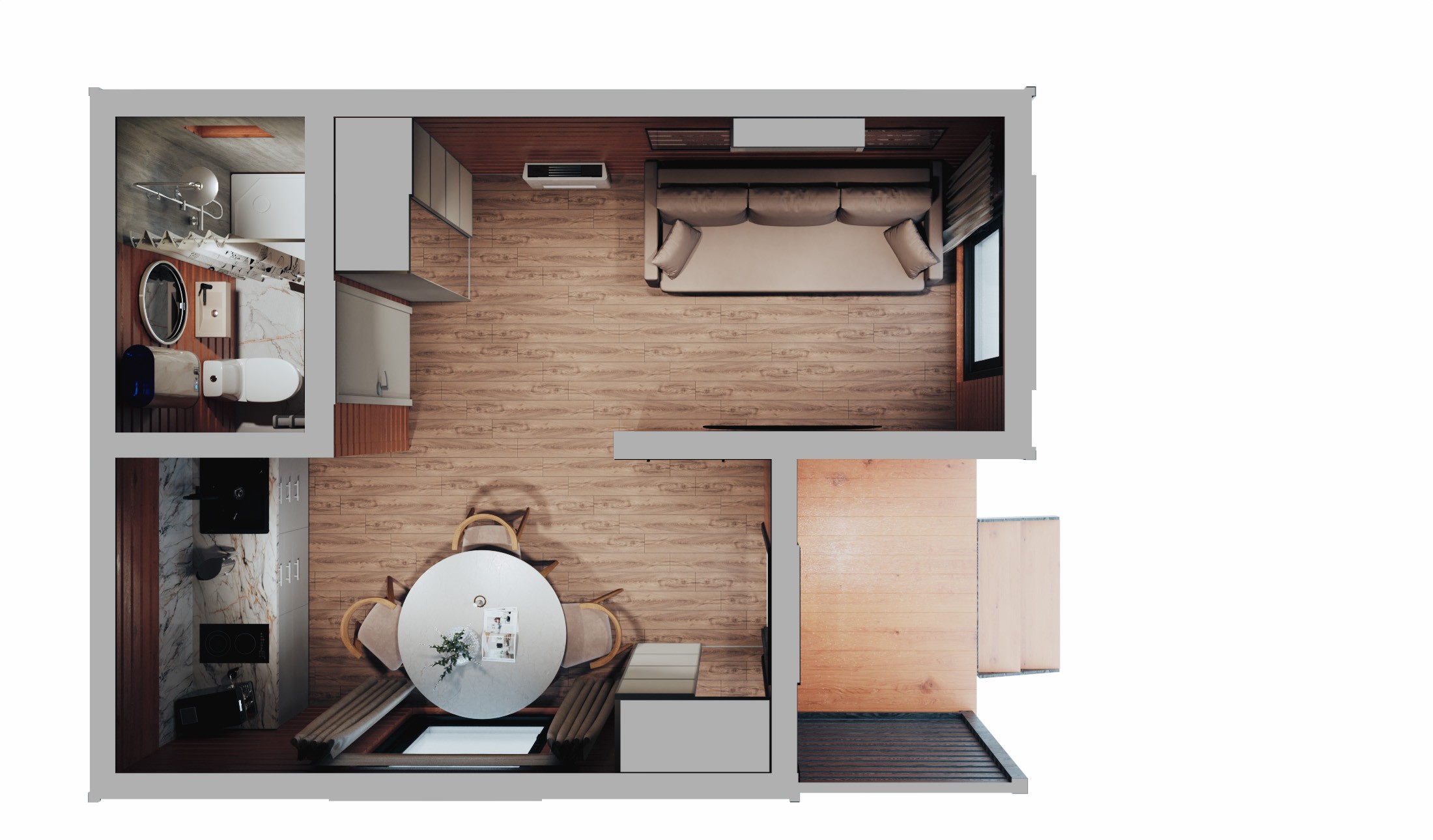 Дом BOX серии Lite 4.5х6+2