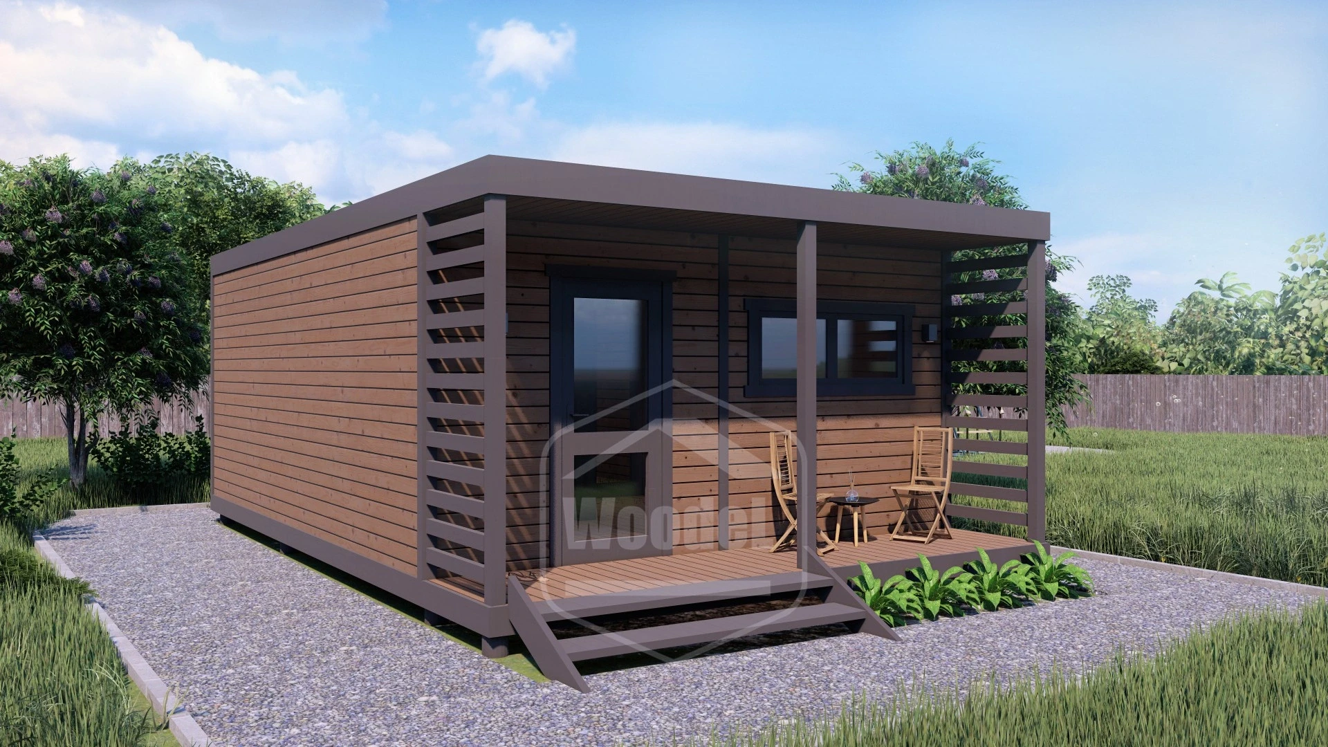 Woodel Box с террасой 4,5х6+1