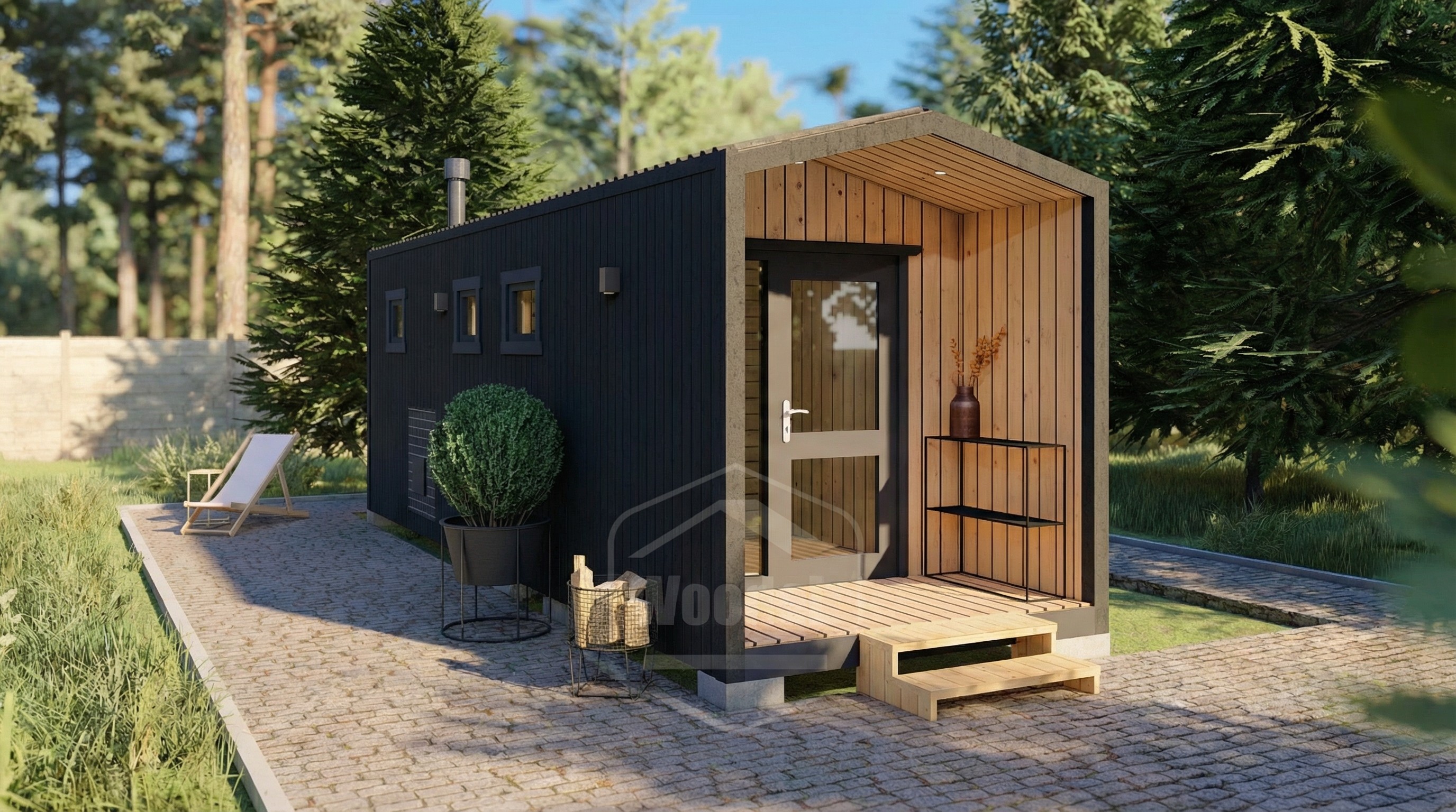 Woodel Barn 7 метров с крыльцом