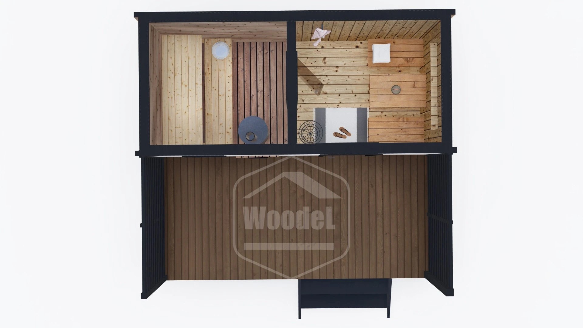 Woodel Box с террасой 2.3х5+2