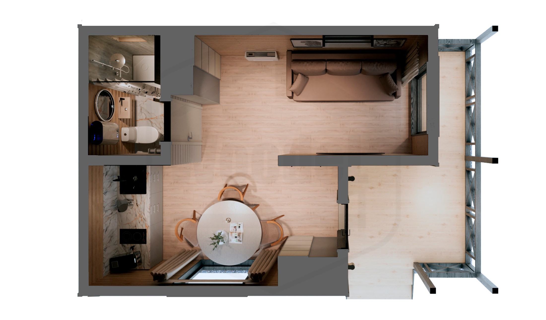 Дом Heat серии Lite 4.5х6+1