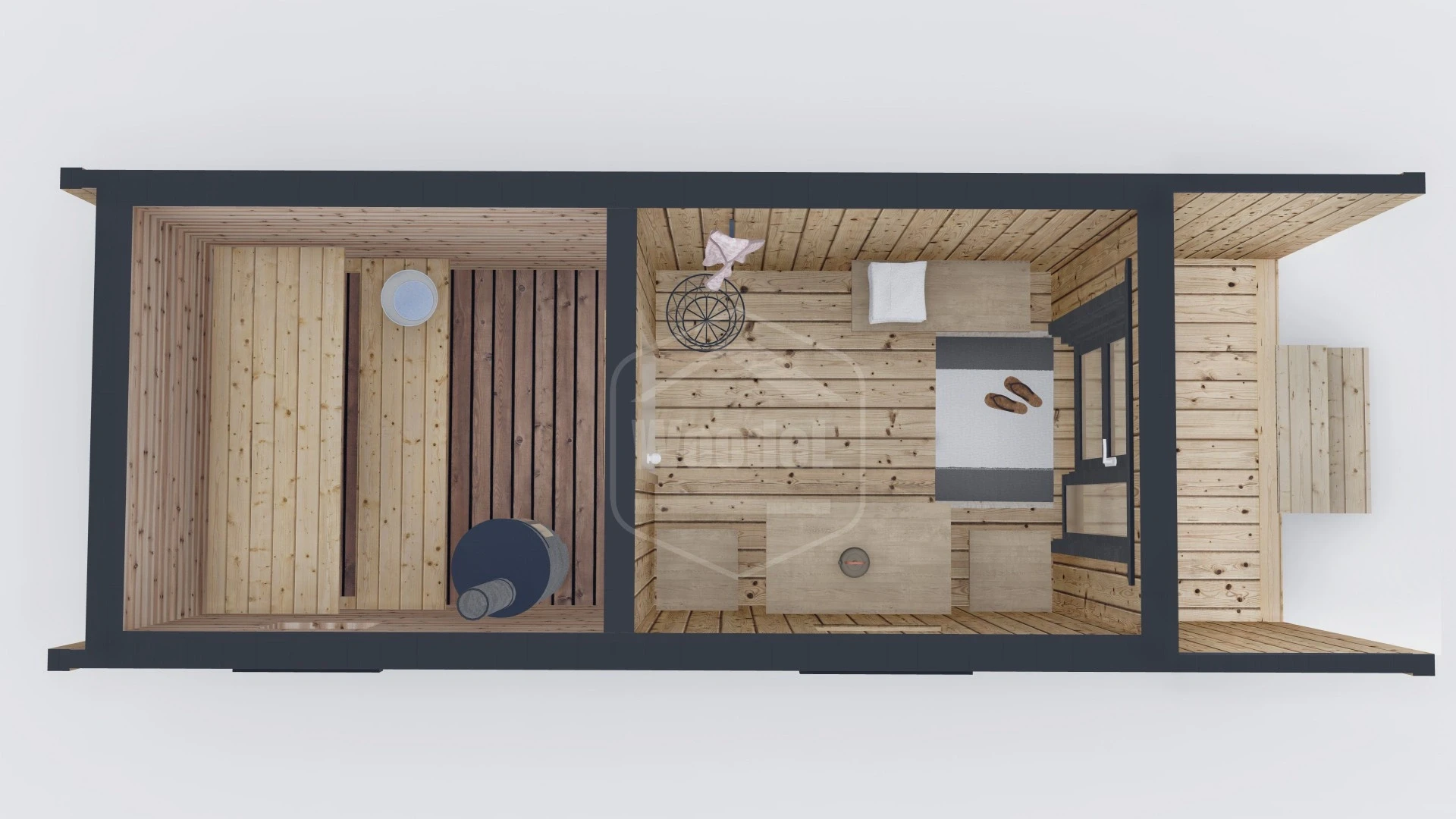 Woodel Barn 6 метров с крыльцом