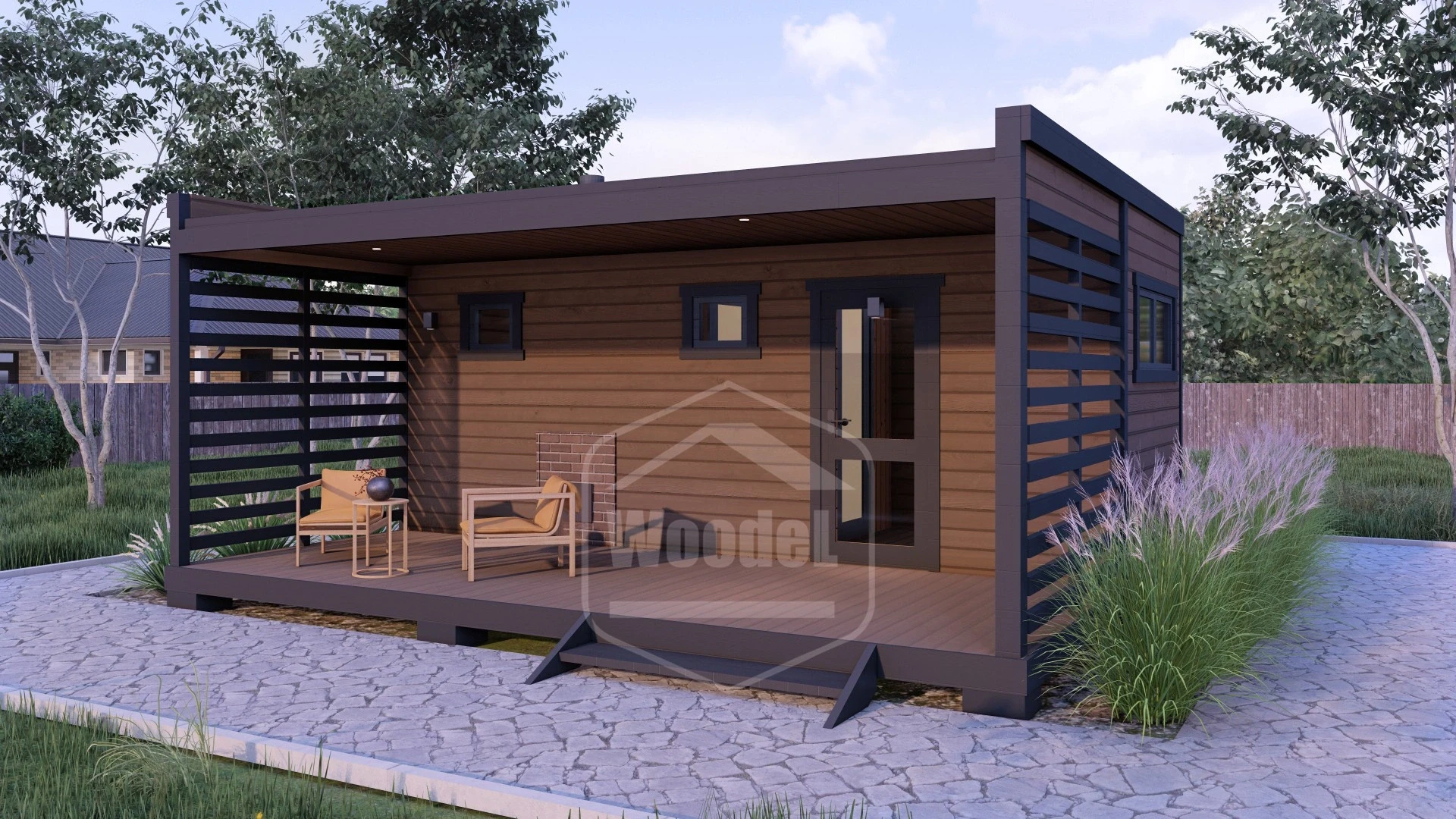 Woodel Box с террасой 2.3х6+2