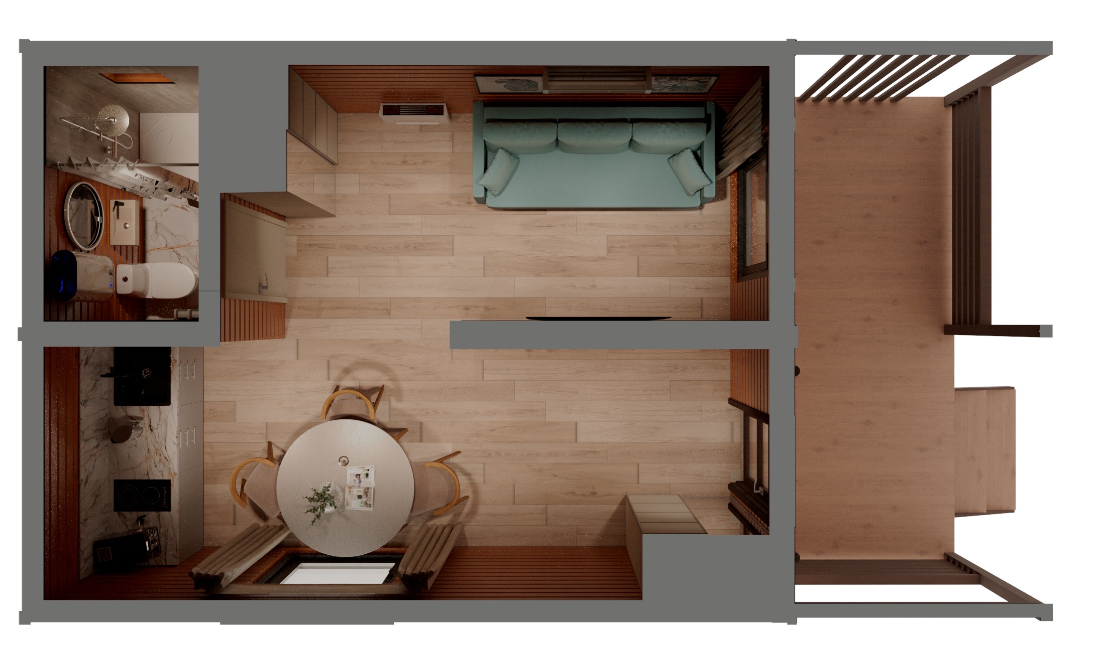 Дом BOX серии Lite 4.5х6+1