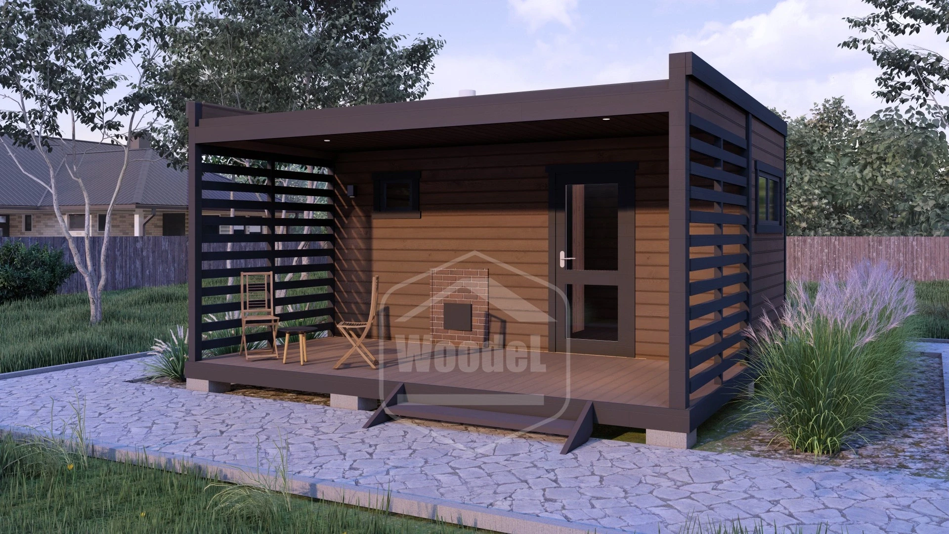 Woodel Box с террасой 2.3х5+2