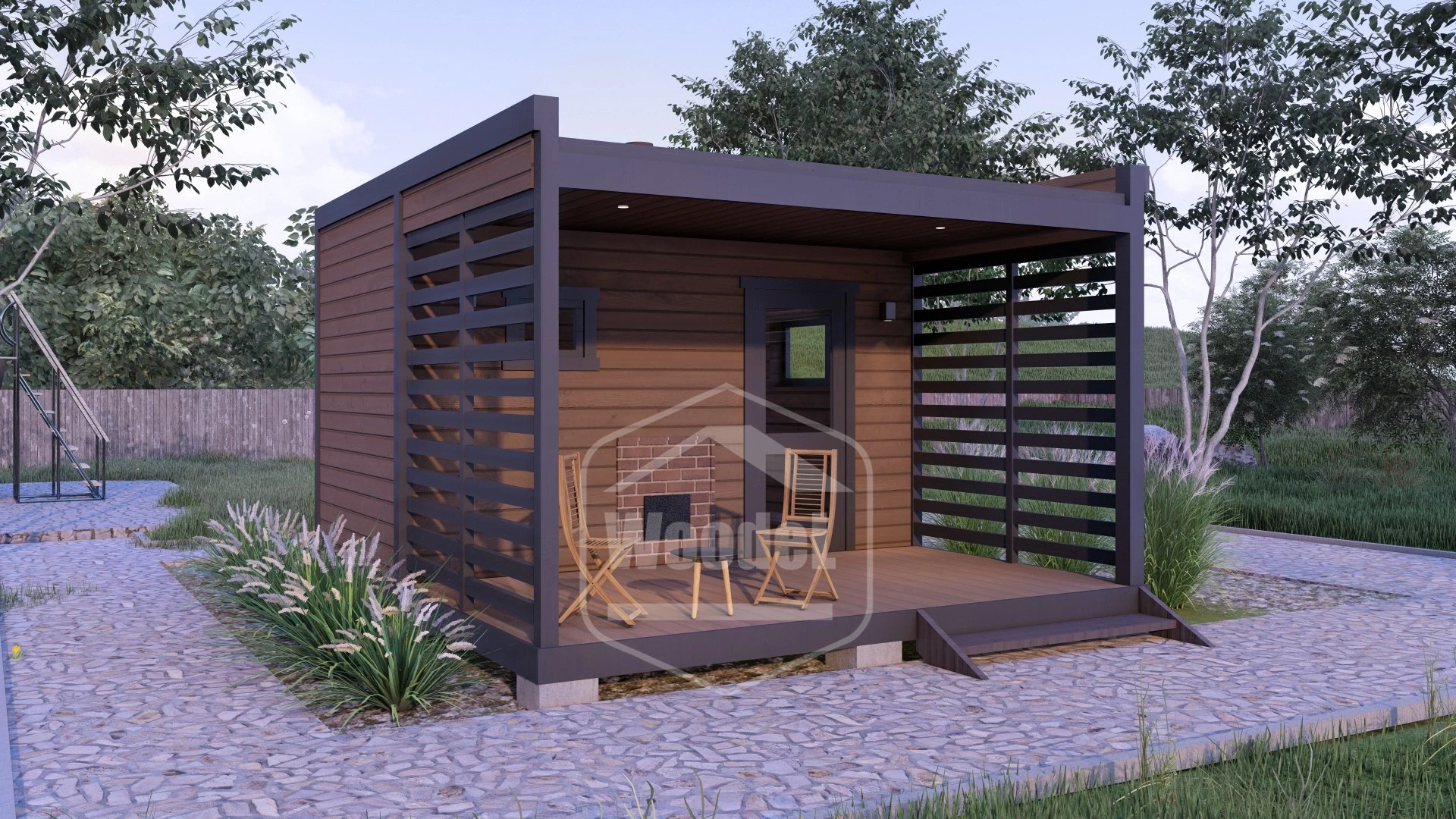 Woodel Box с террасой 2.3х4+2