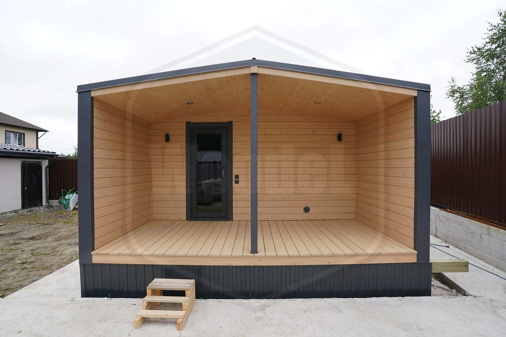 Модульная баня woodel barn 4,5x7 метров