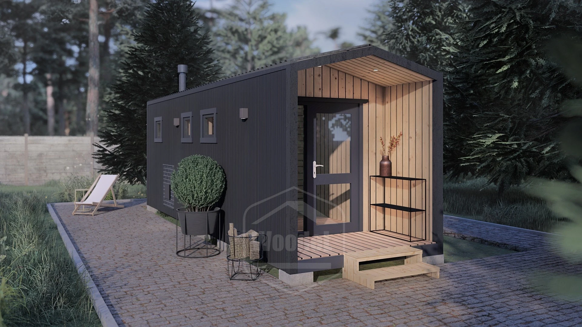 Woodel Barn 7 метров с крыльцом