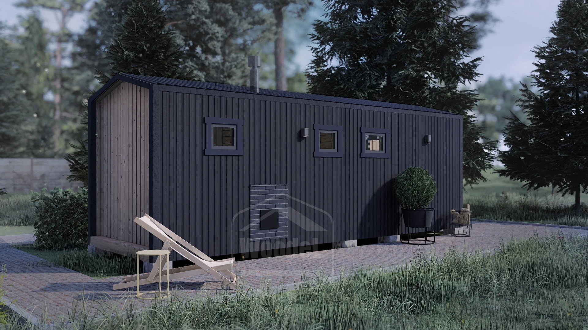 Woodel Barn 7 метров с крыльцом