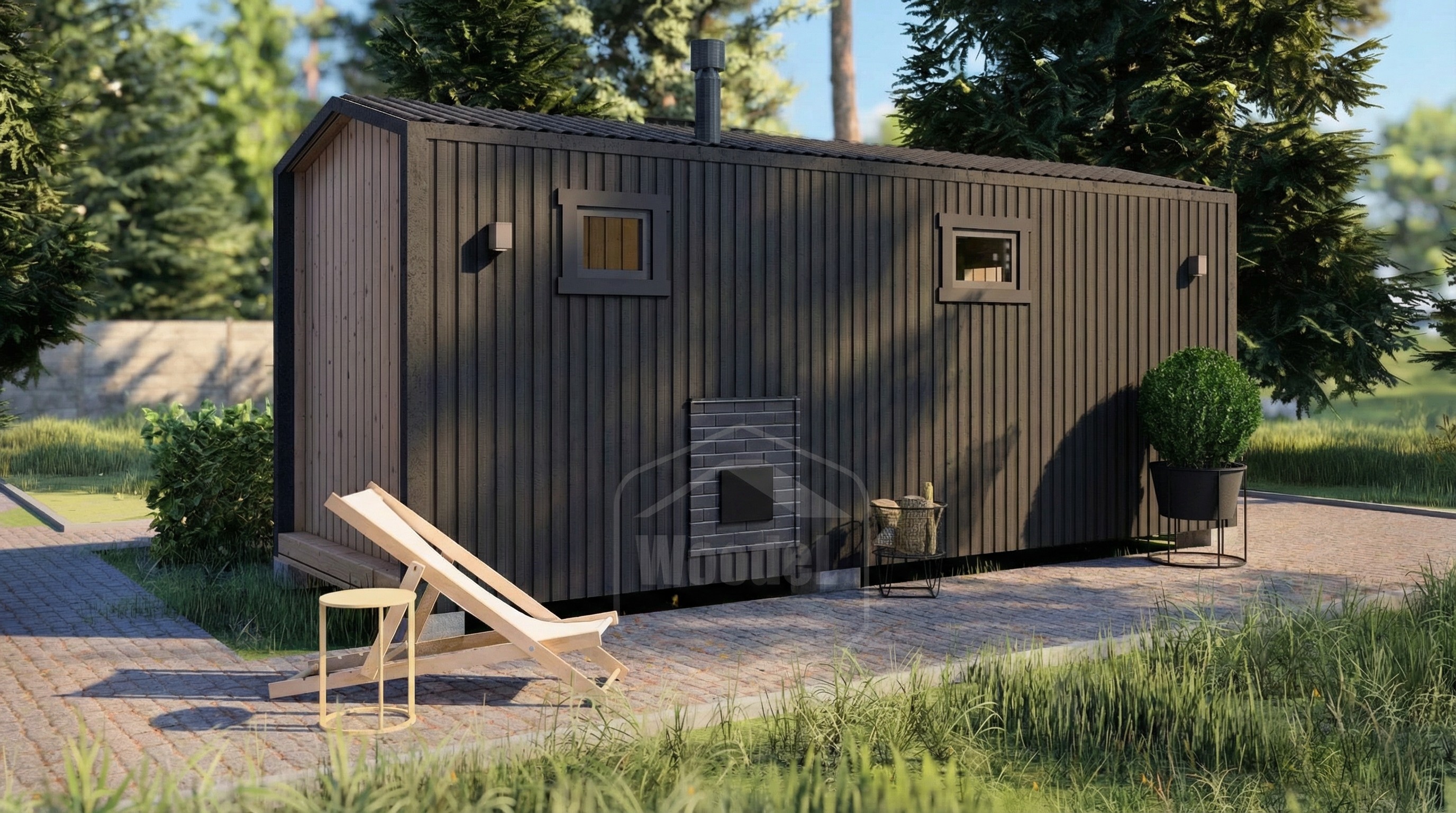 Woodel Barn 6 метров с крыльцом