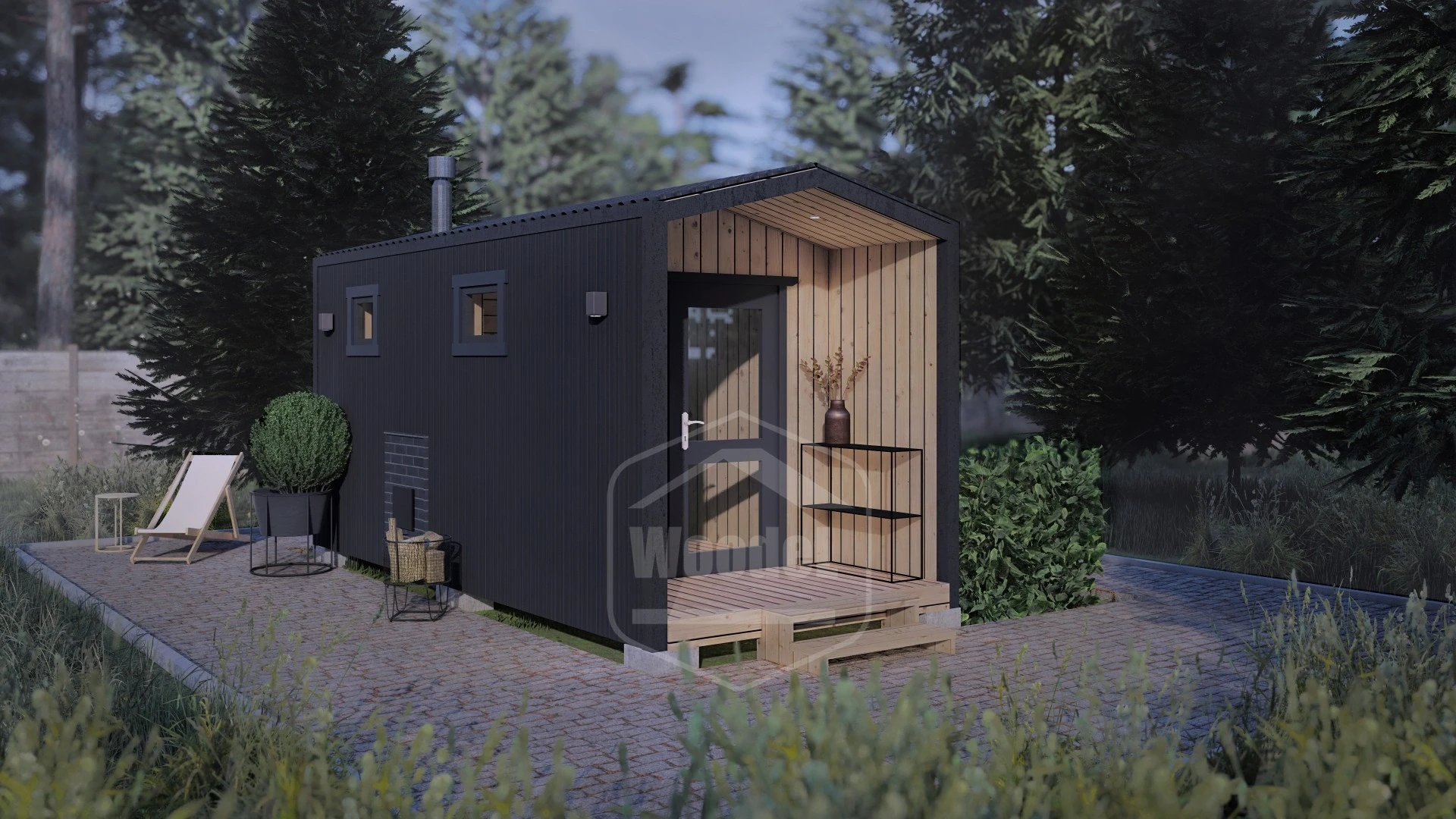 Woodel Barn 5 метров с крыльцом