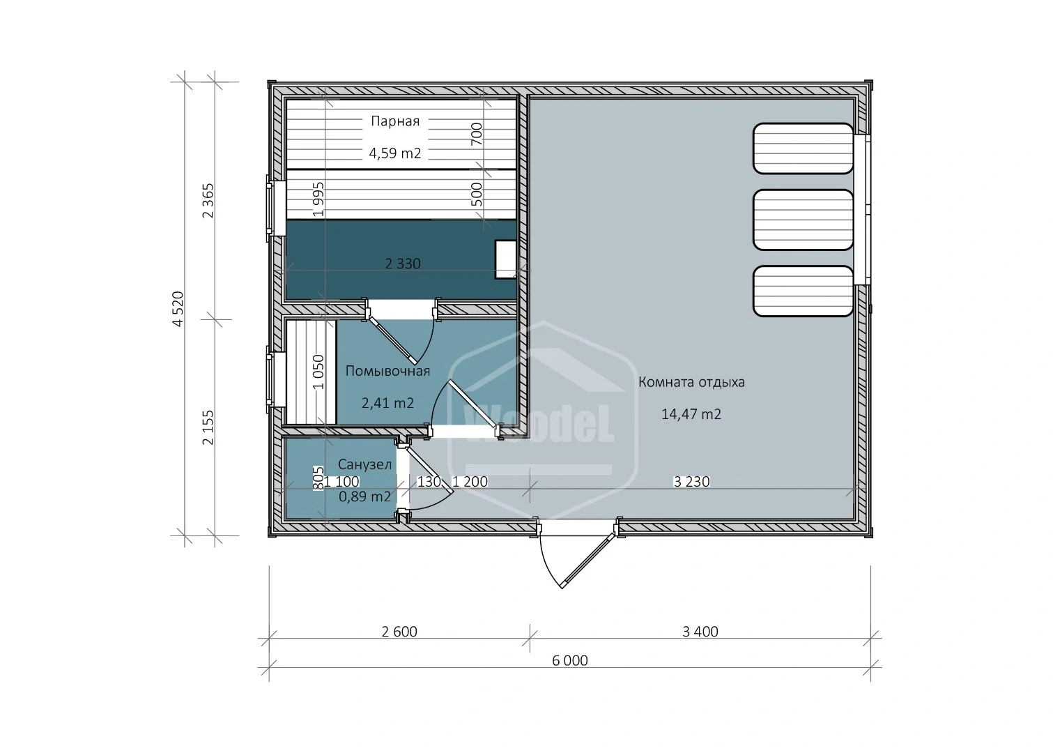 Woodel Box 4,5х6 метров