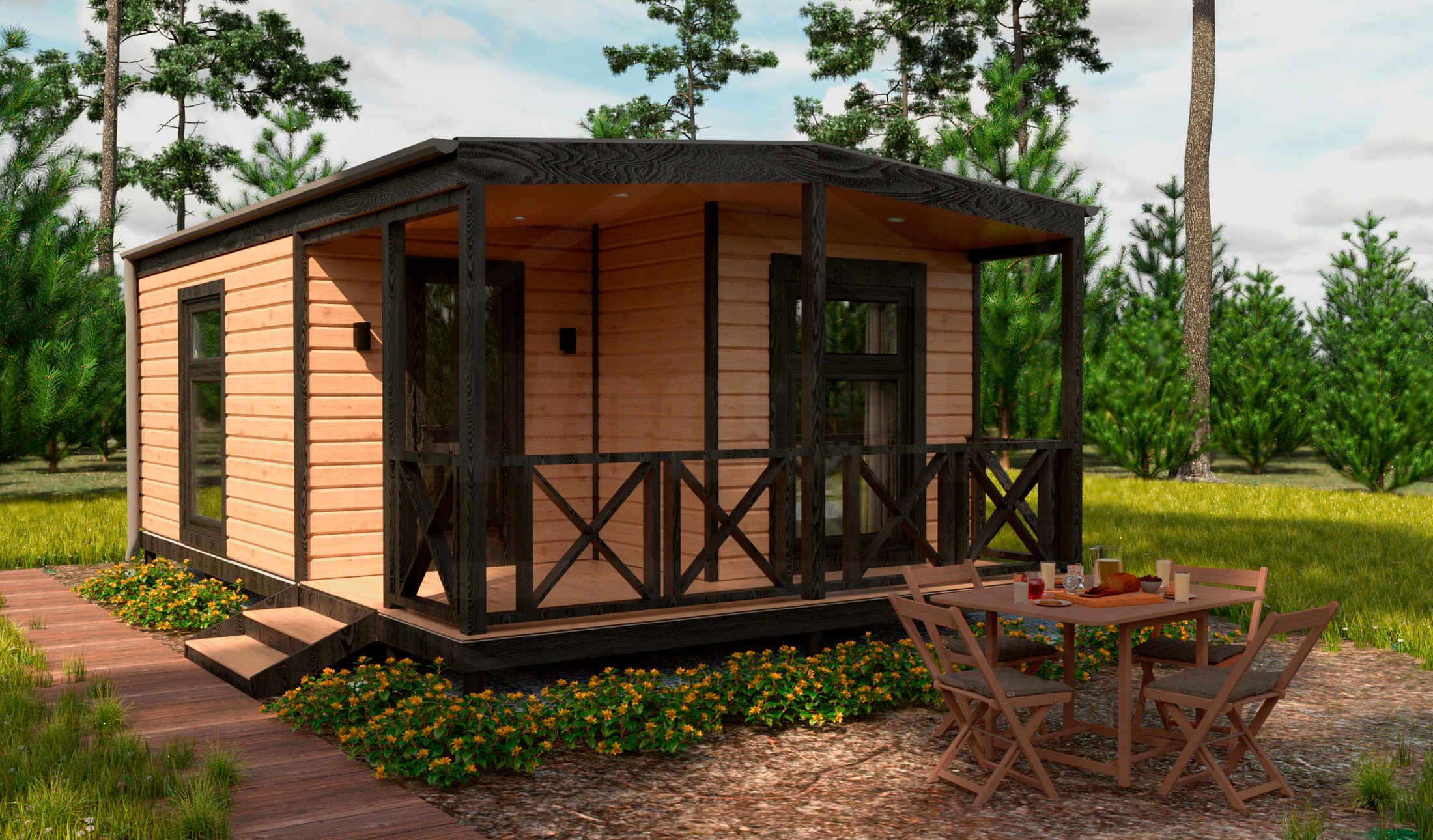 Дом Heat серии Lite 4.5х6+1