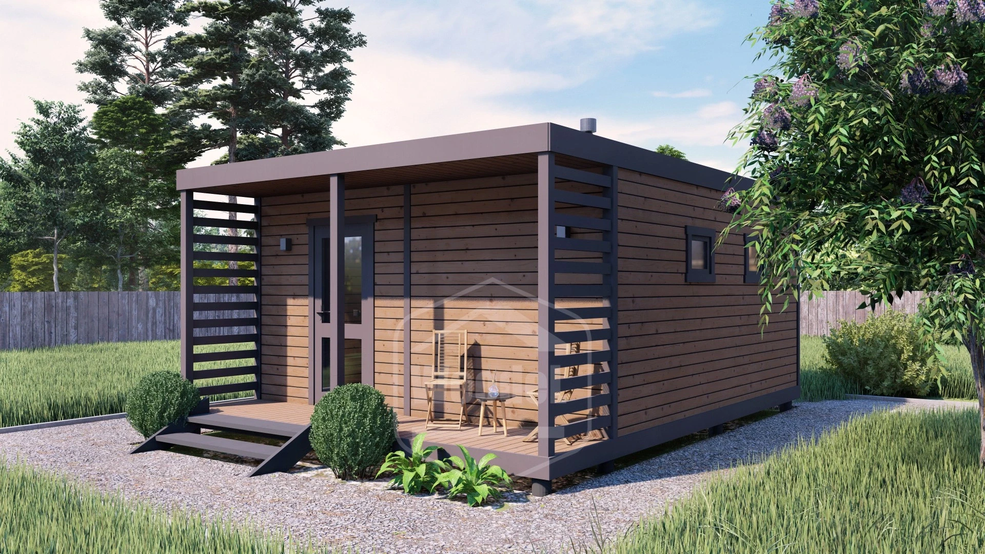 Woodel Box с террасой 4,5х5+1