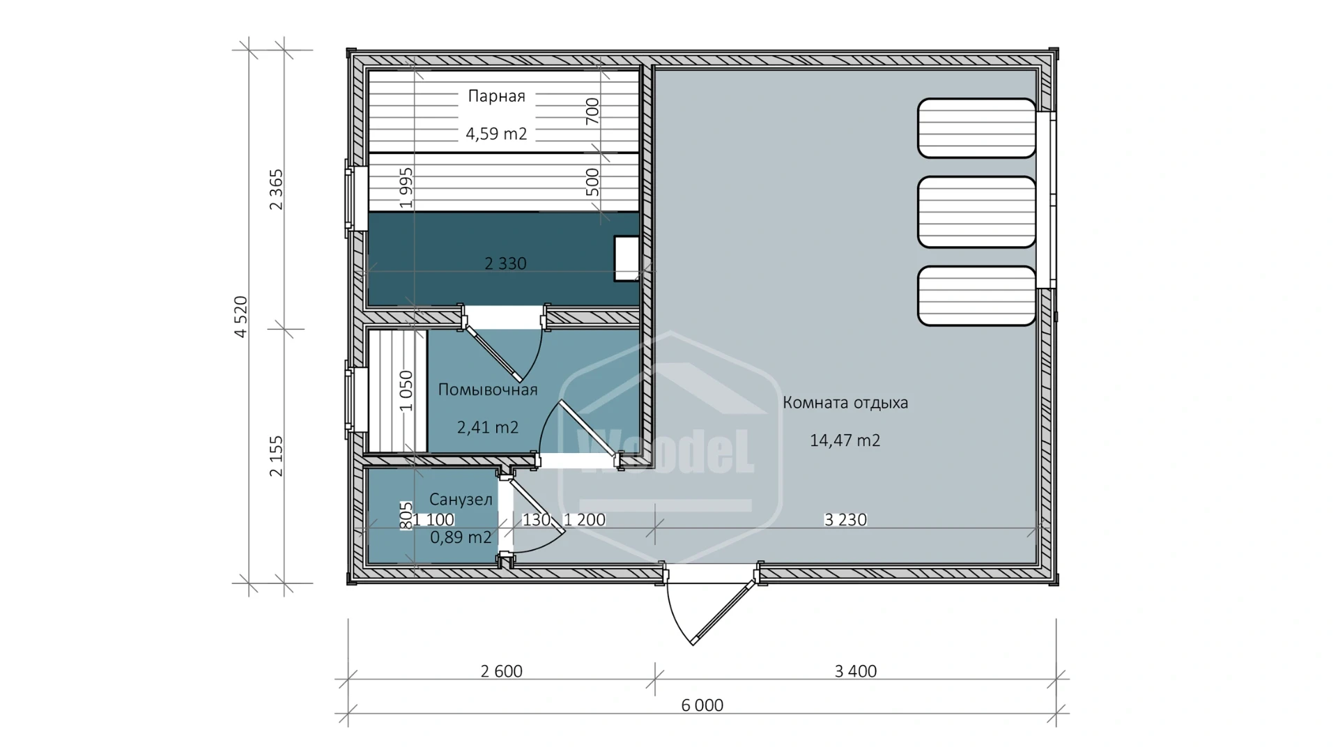 Woodel Heat 4,5х6 метров