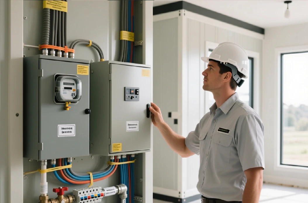 Подключение коммуникаций к модульному дому