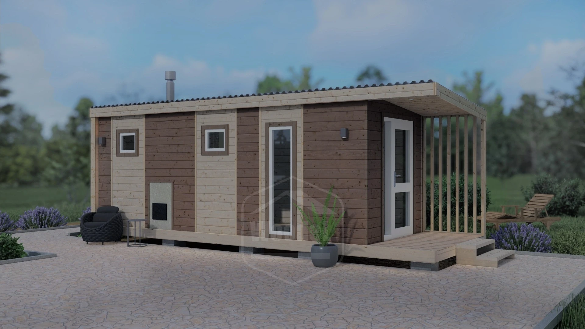 Woodel Heat 7 метров с крыльцом