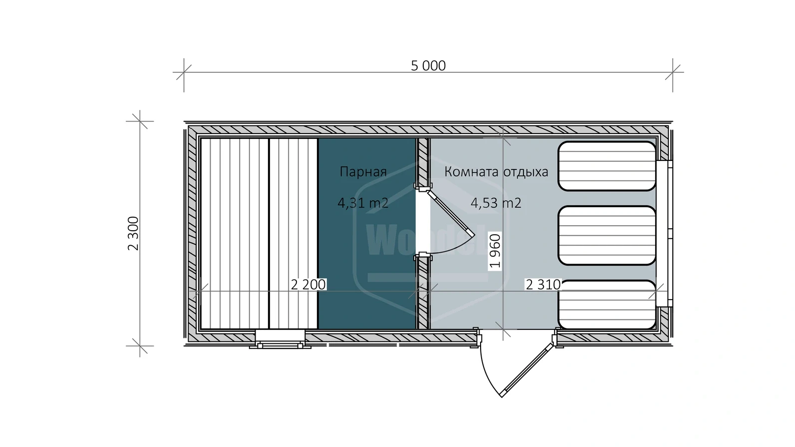 Woodel Box 2,3х5 метров