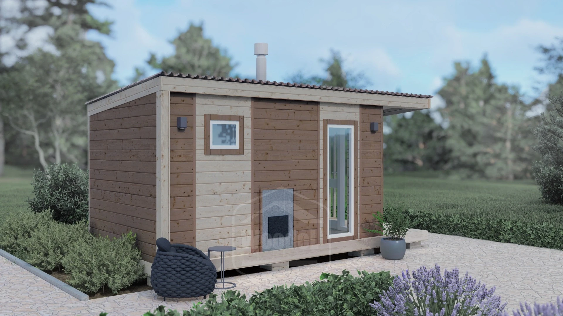 Woodel Heat 5 метров с крыльцом