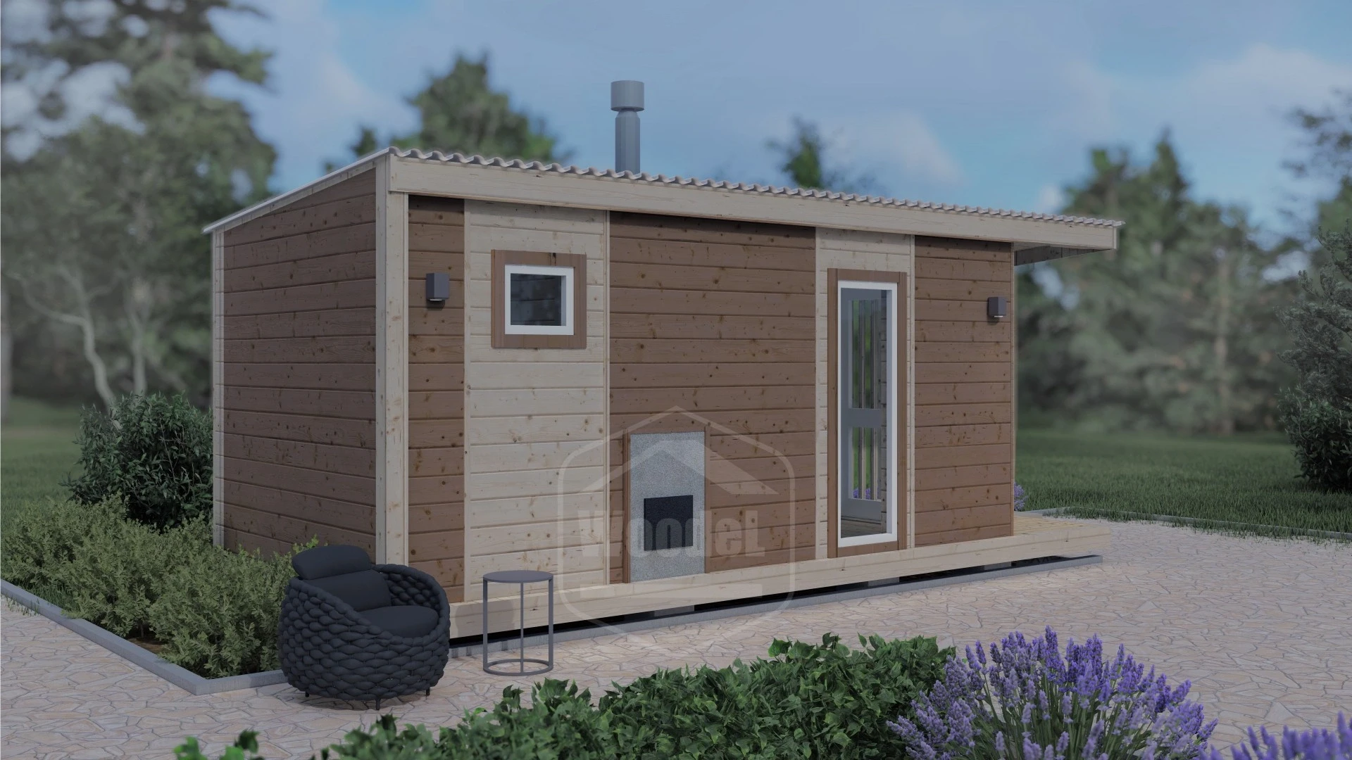 Woodel Heat 6 метров с крыльцом