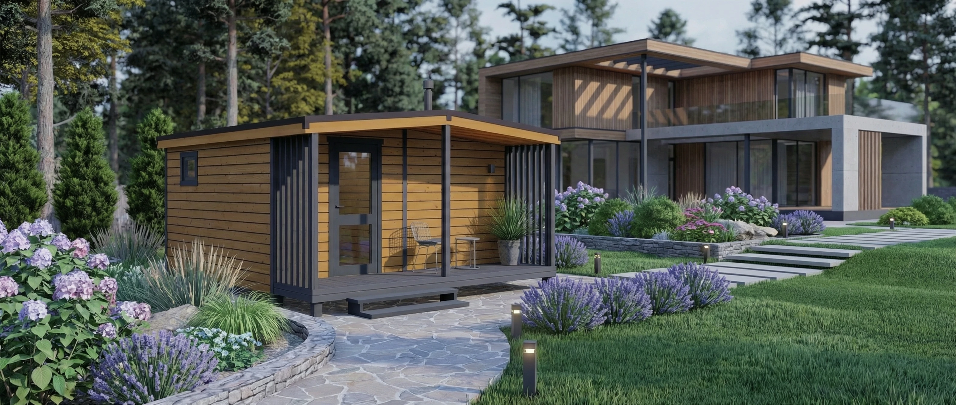 Каркасная баня 4 на 4