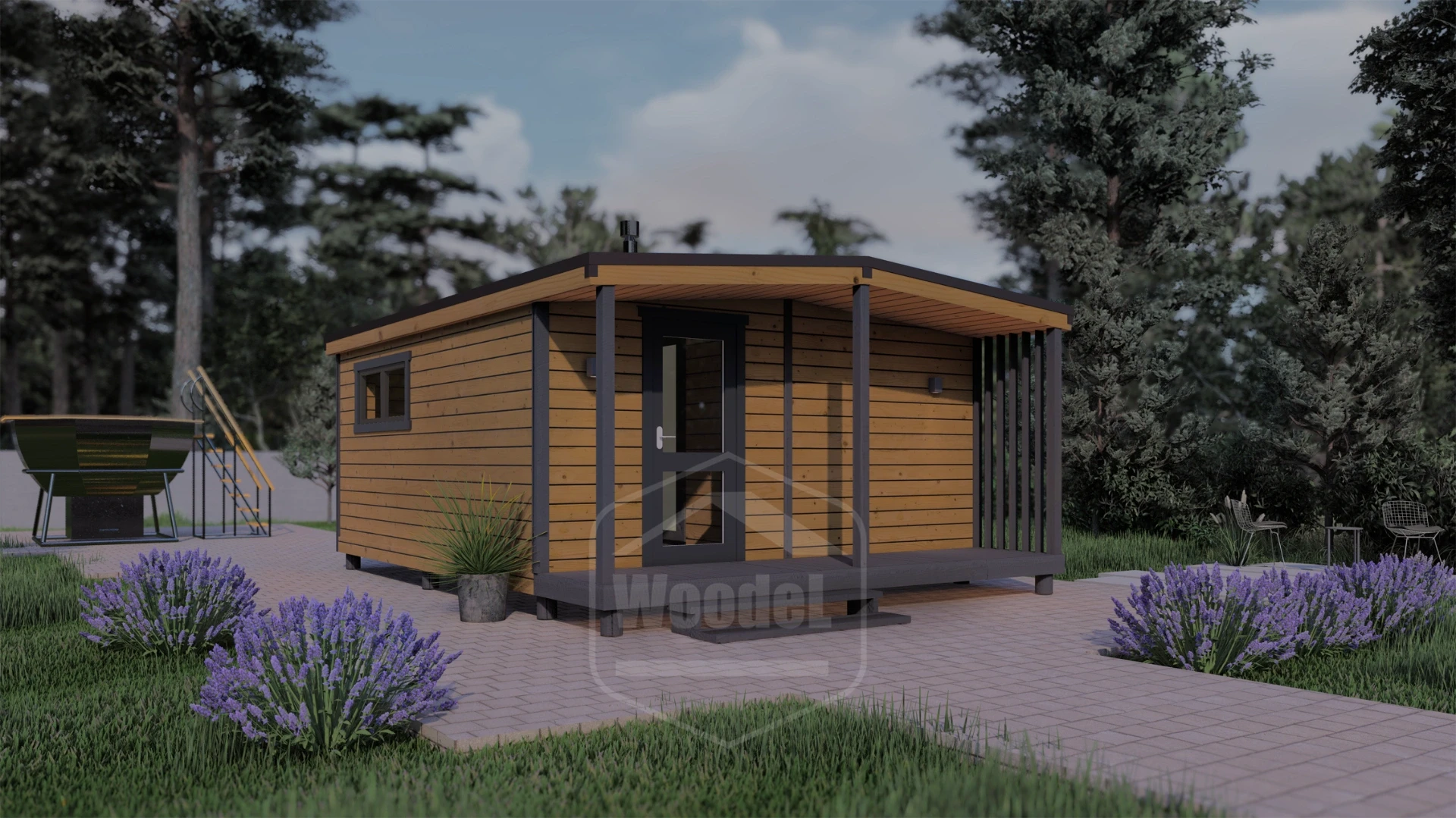 Woodel Heat 4,5х6 метров с террасой