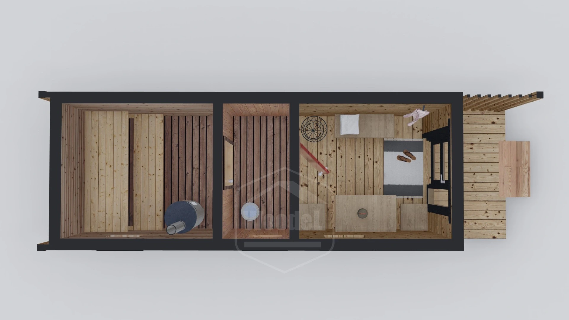 Woodel Heat 7 метров с крыльцом