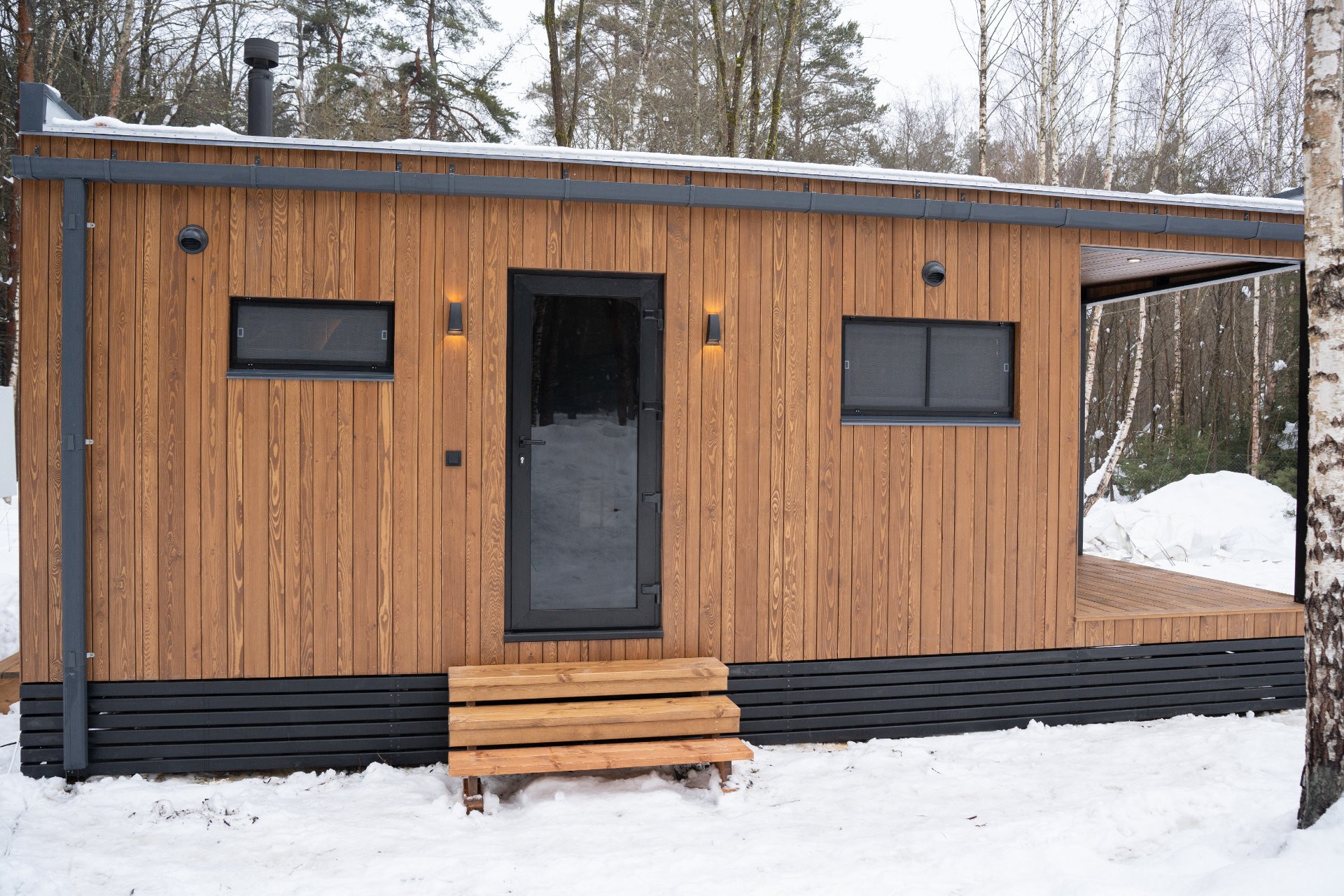 Каркасная баня с установкой в Челябинске