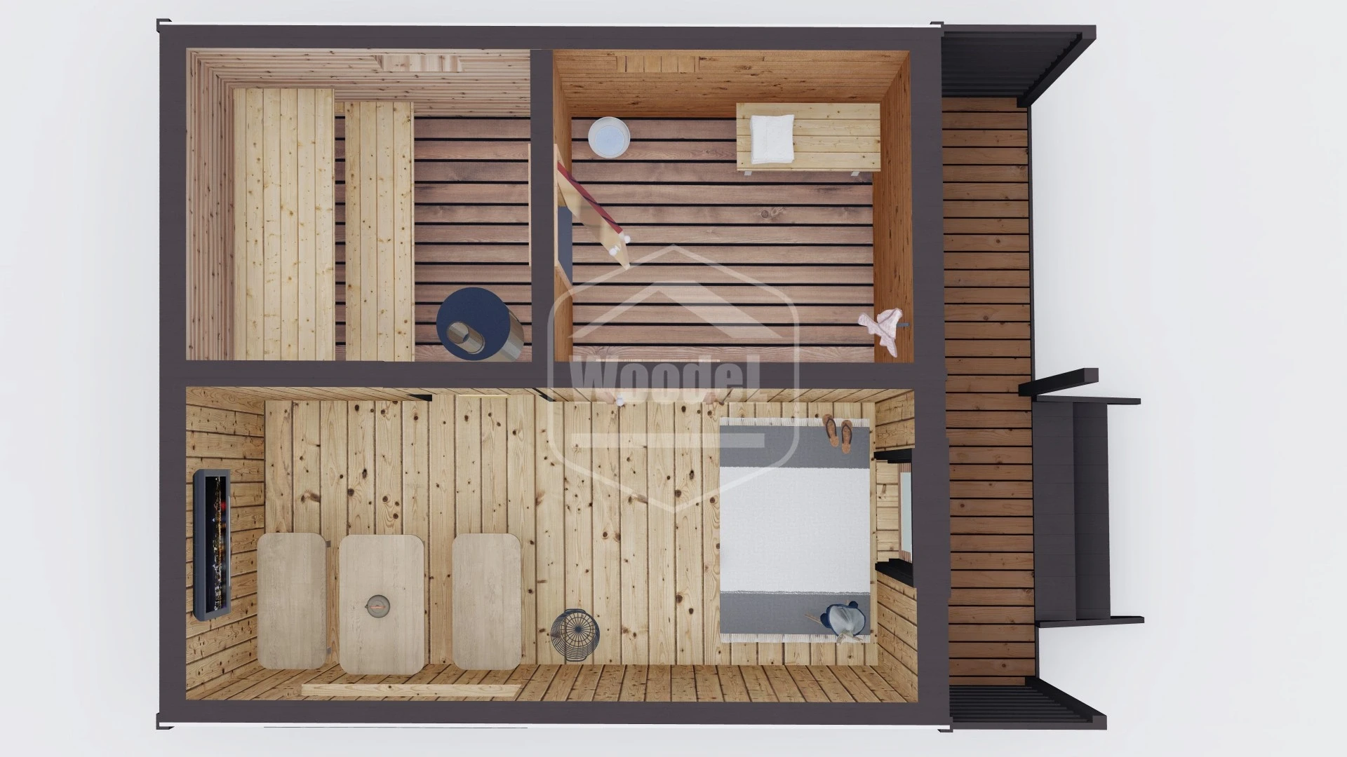 Woodel Box с террасой 4,5х5+1