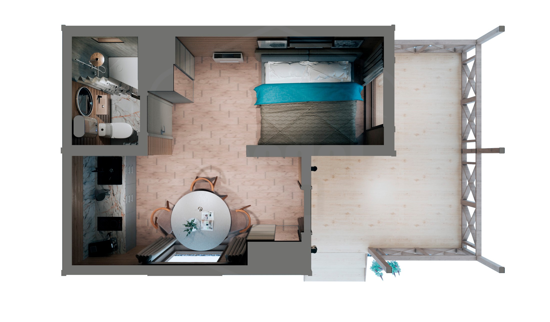 Дом Heat серии Lite 4.5х6+2