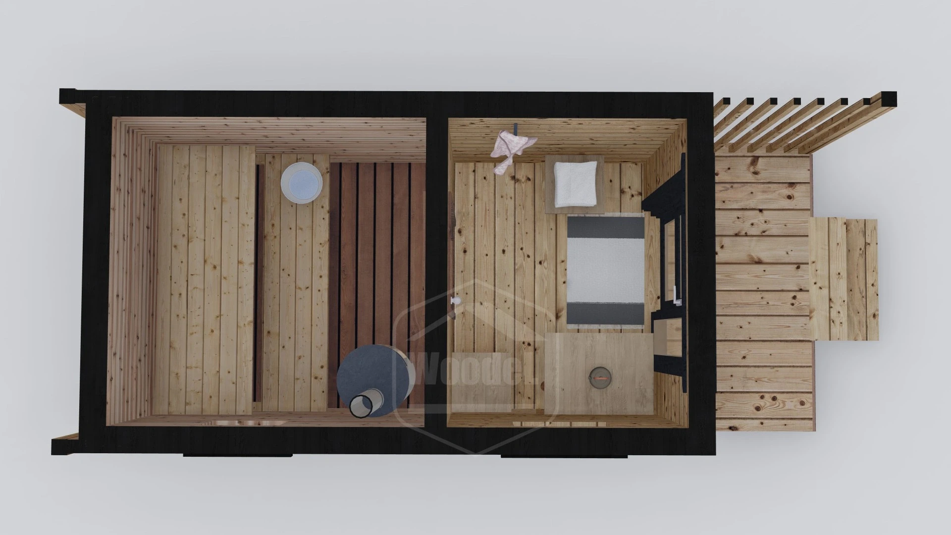 Woodel Heat 5 метров с крыльцом