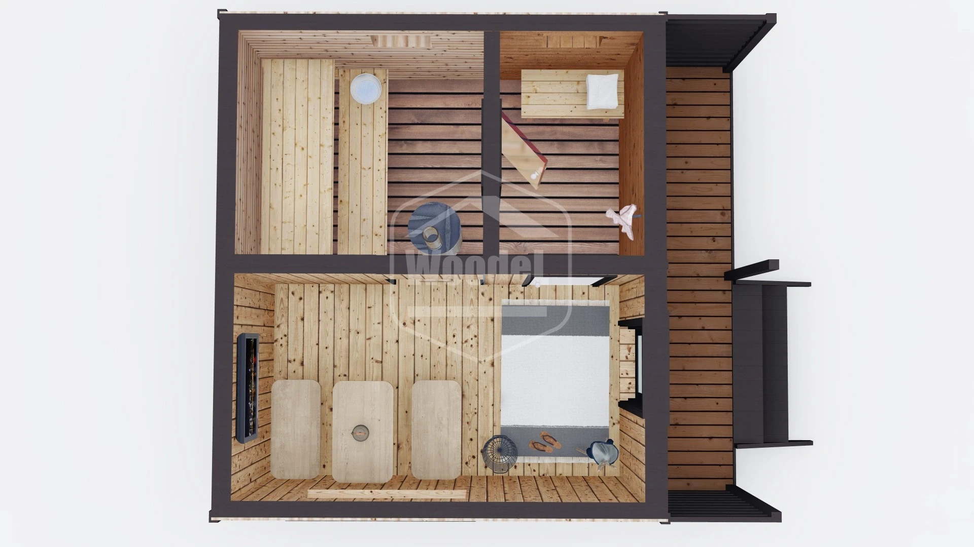 Woodel Box с террасой 4,5х4+1