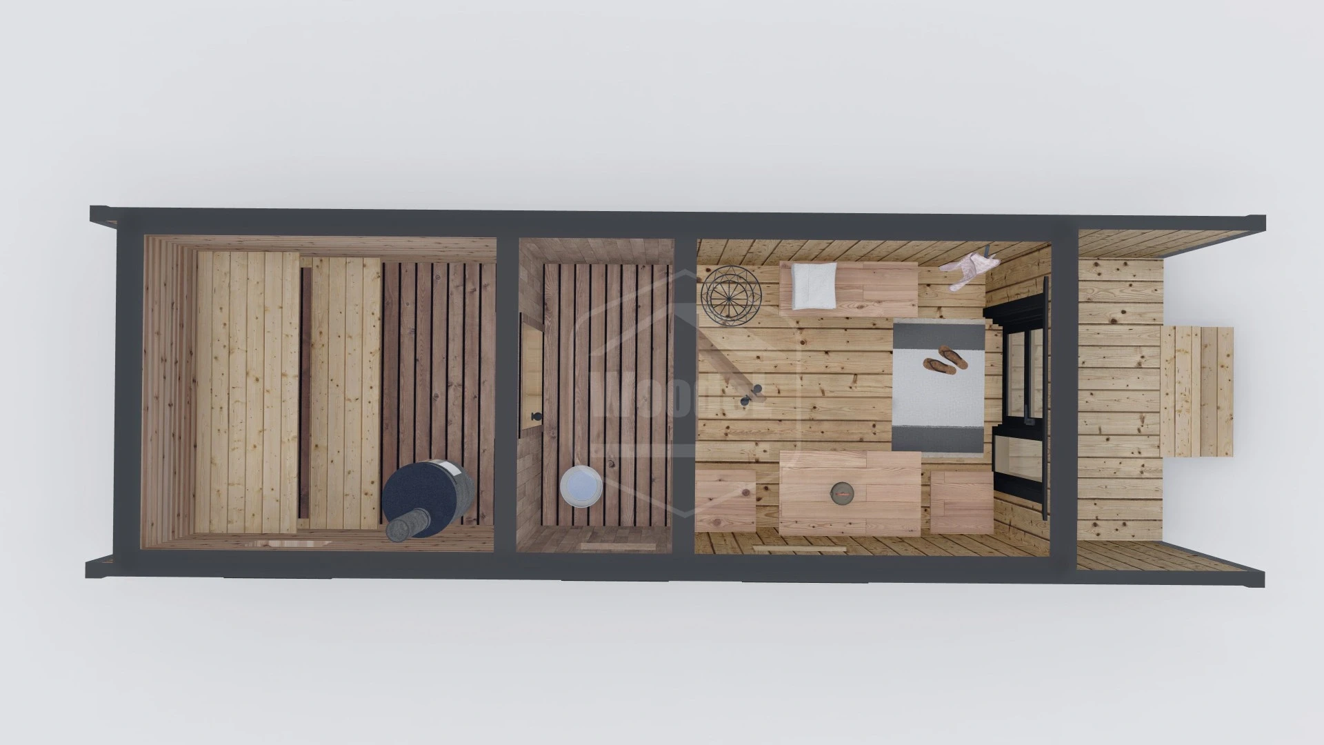 Woodel Barn 7 метров с крыльцом