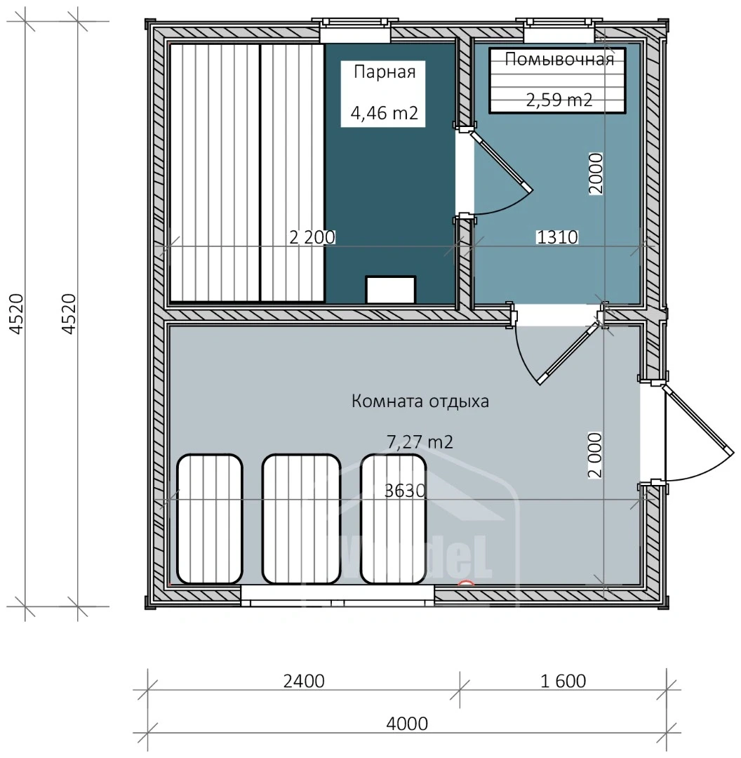Woodel Box 4,5х4 метра