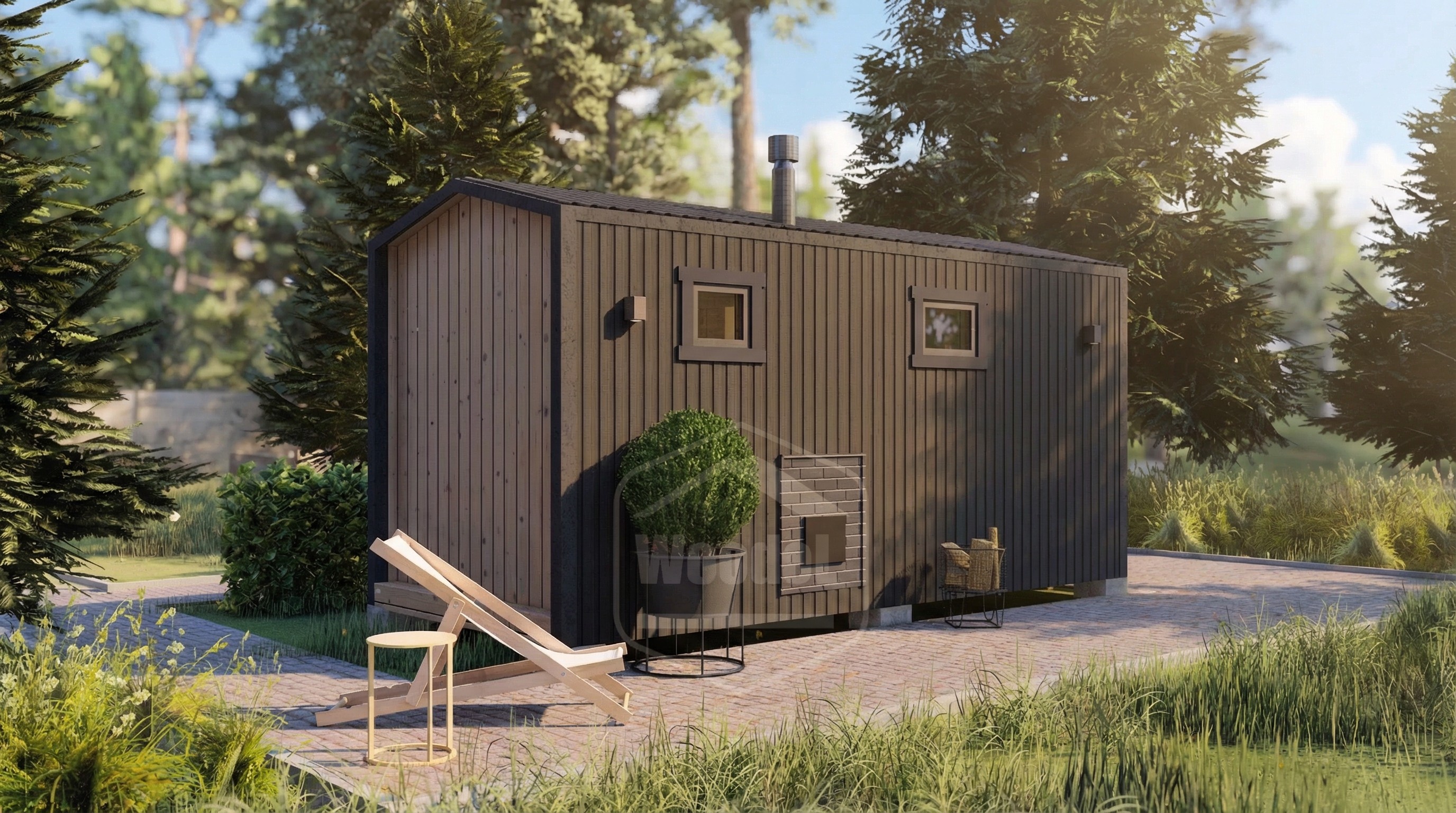 Woodel Barn 5 метров с крыльцом