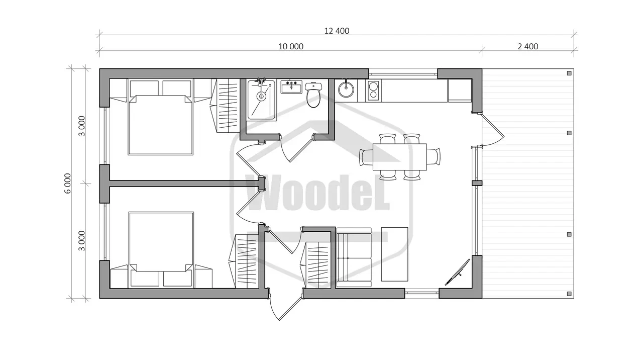 планировка модульного дома