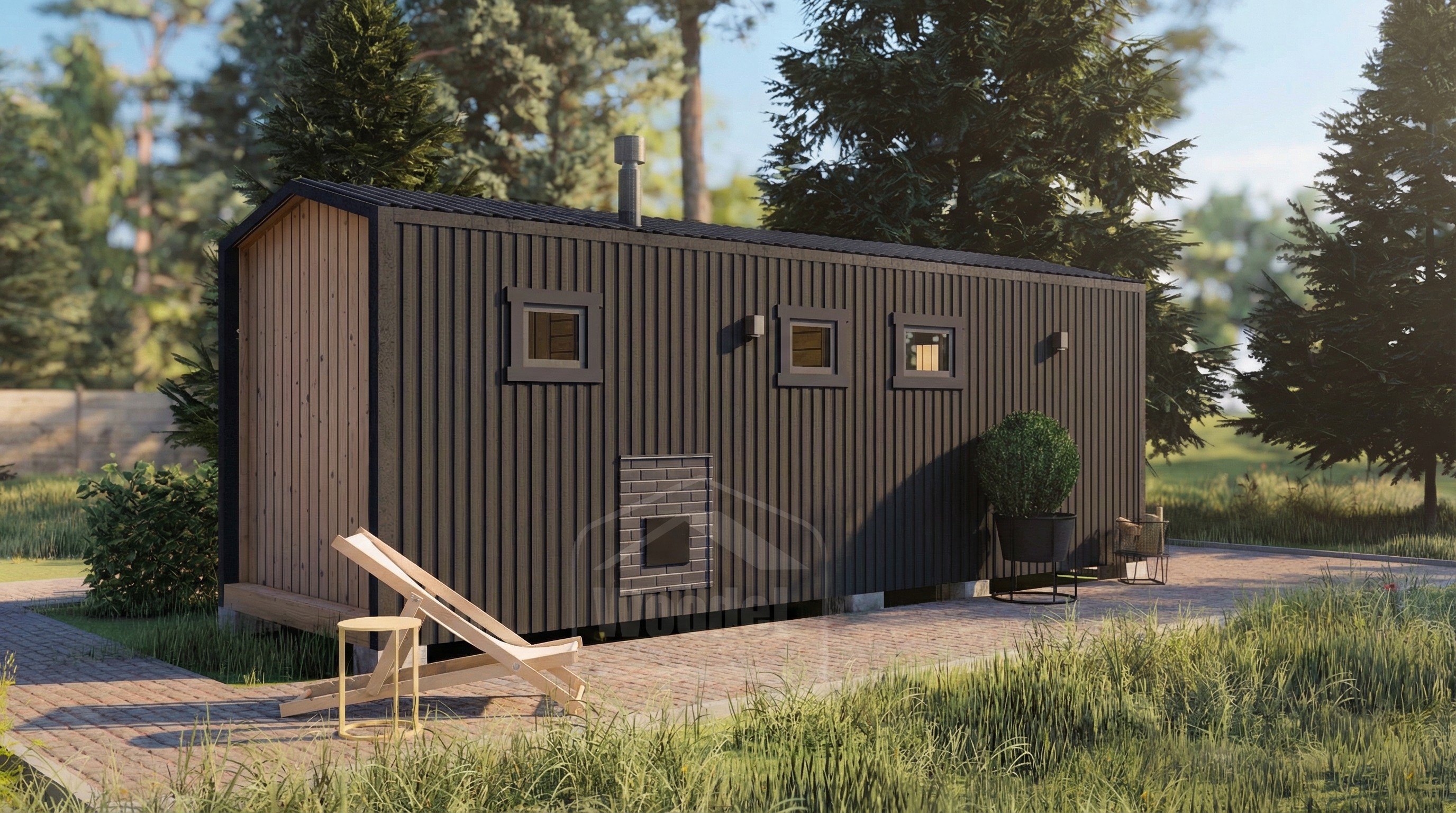 Woodel Barn 7 метров с крыльцом