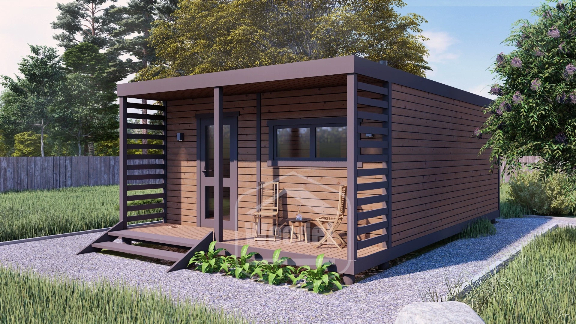 Woodel Box с террасой 4,5х6+1