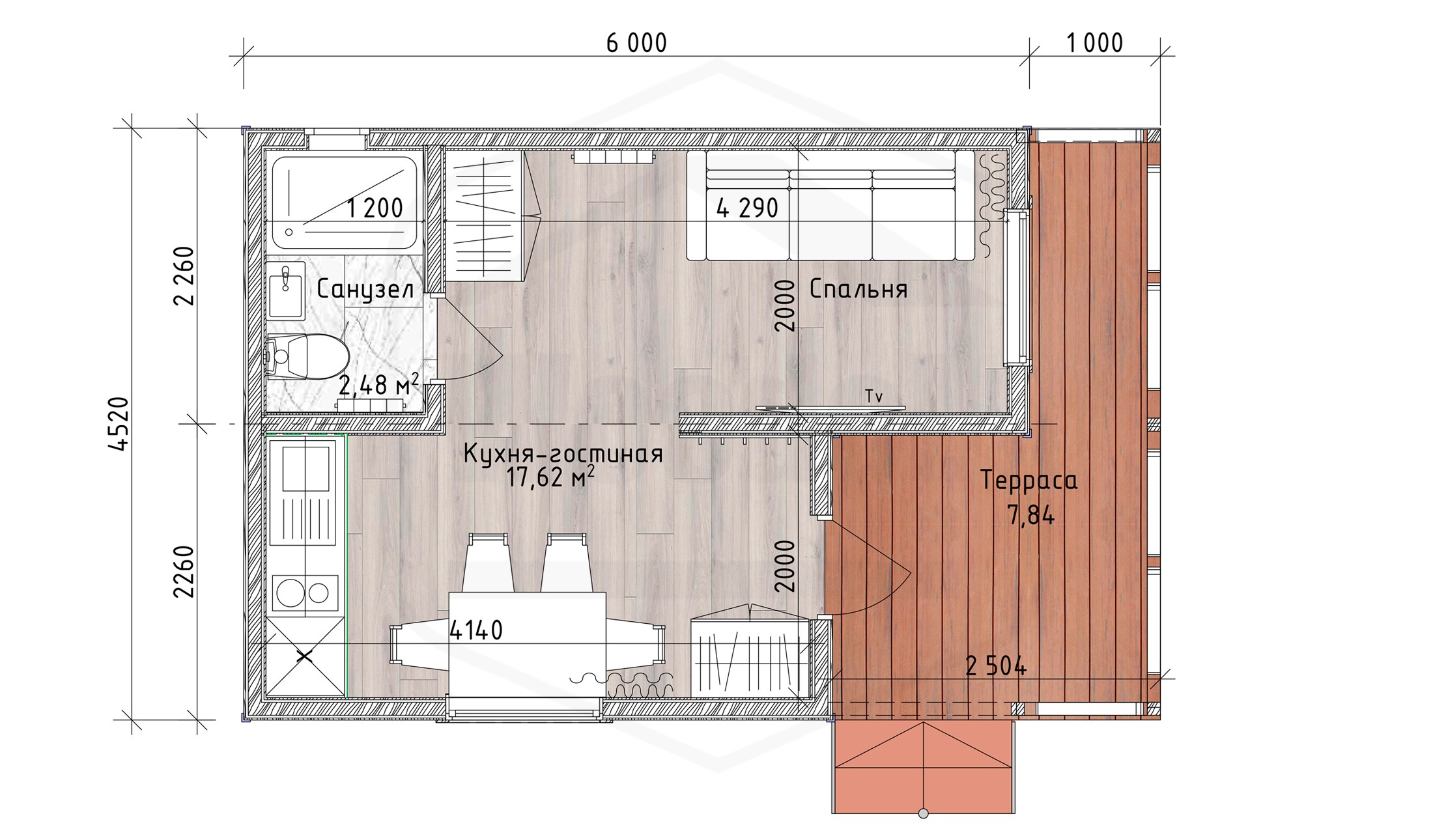 Дом Heat серии Lite 4.5х6+1