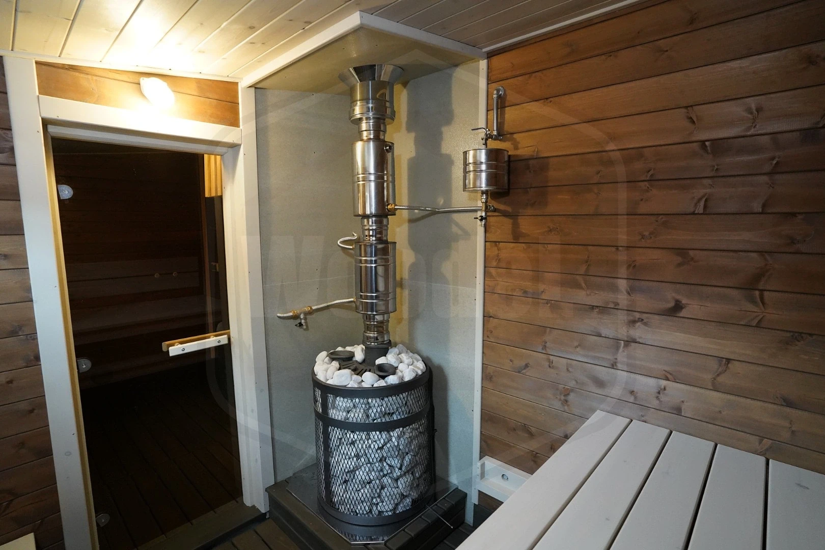 Модульная баня woodel barn 4,5x7 метров