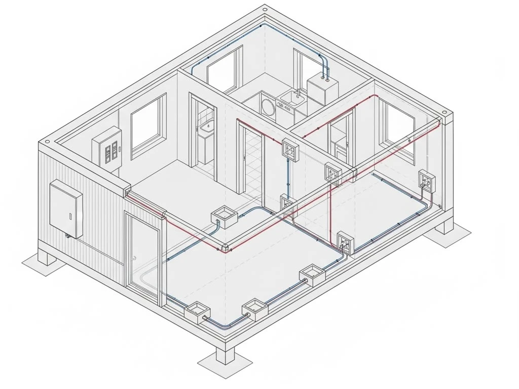 Схема электроснабжения модульного дома