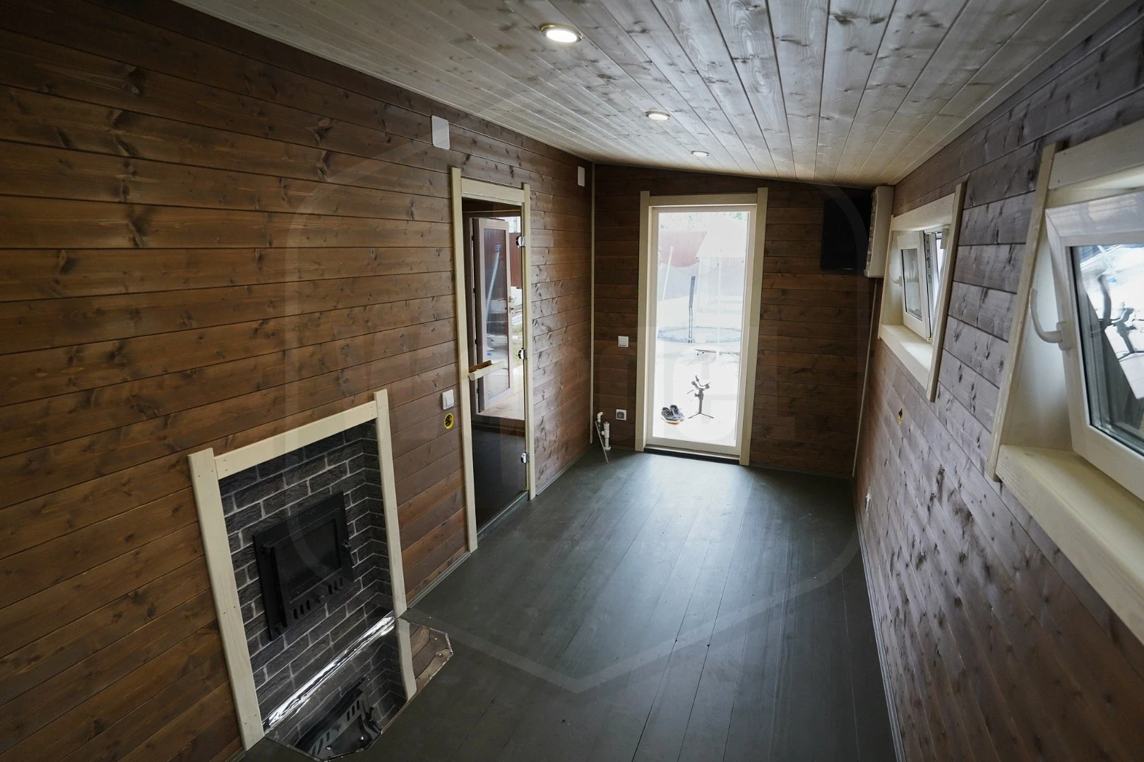 Модульная баня woodel barn 4,5x7 метров