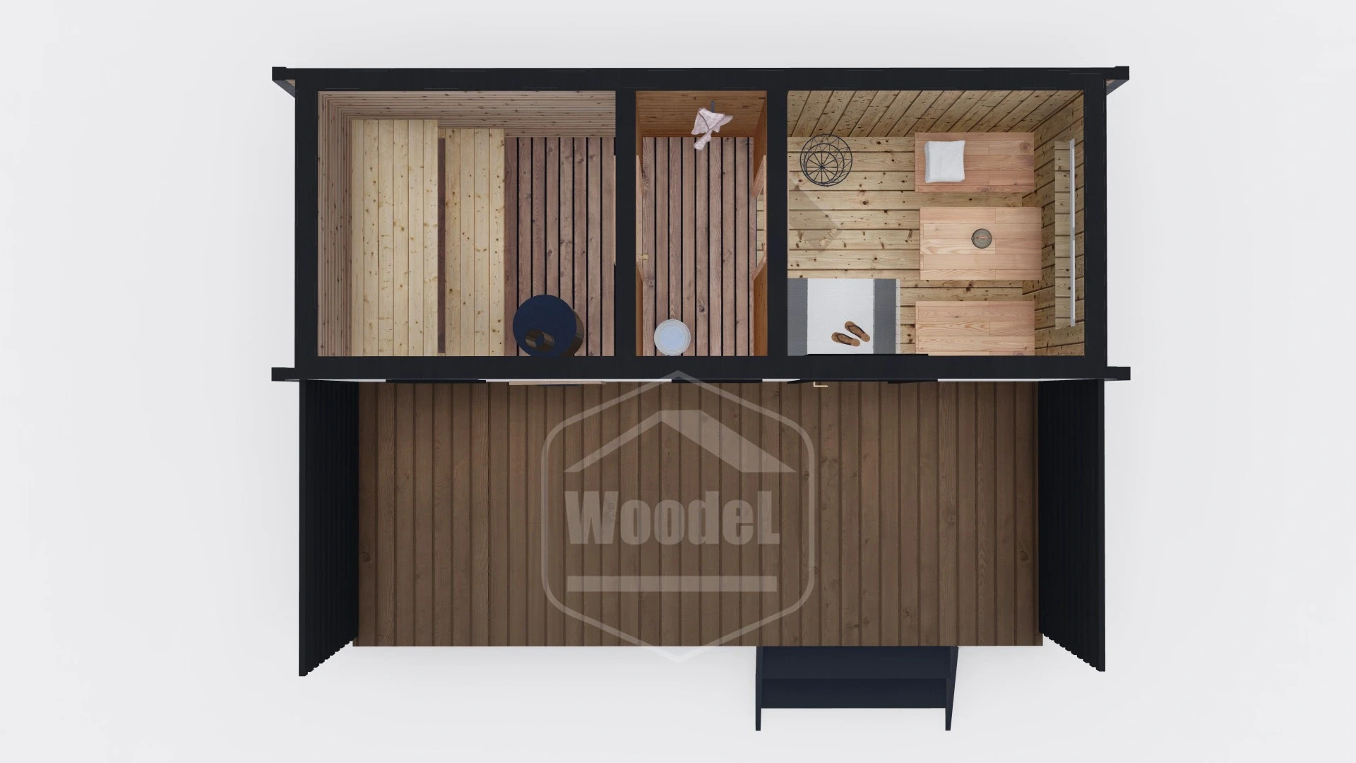 Woodel Box с террасой 2.3х6+2