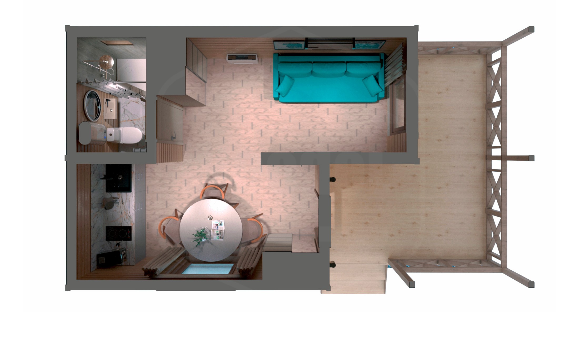 Дом Heat серии Lite 4.5х6+2