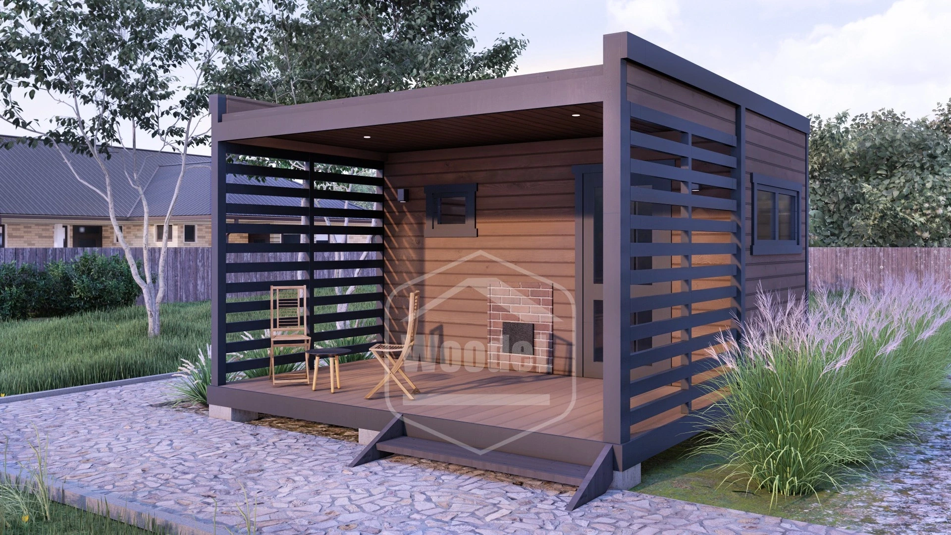 Woodel Box с террасой 2.3х4+2