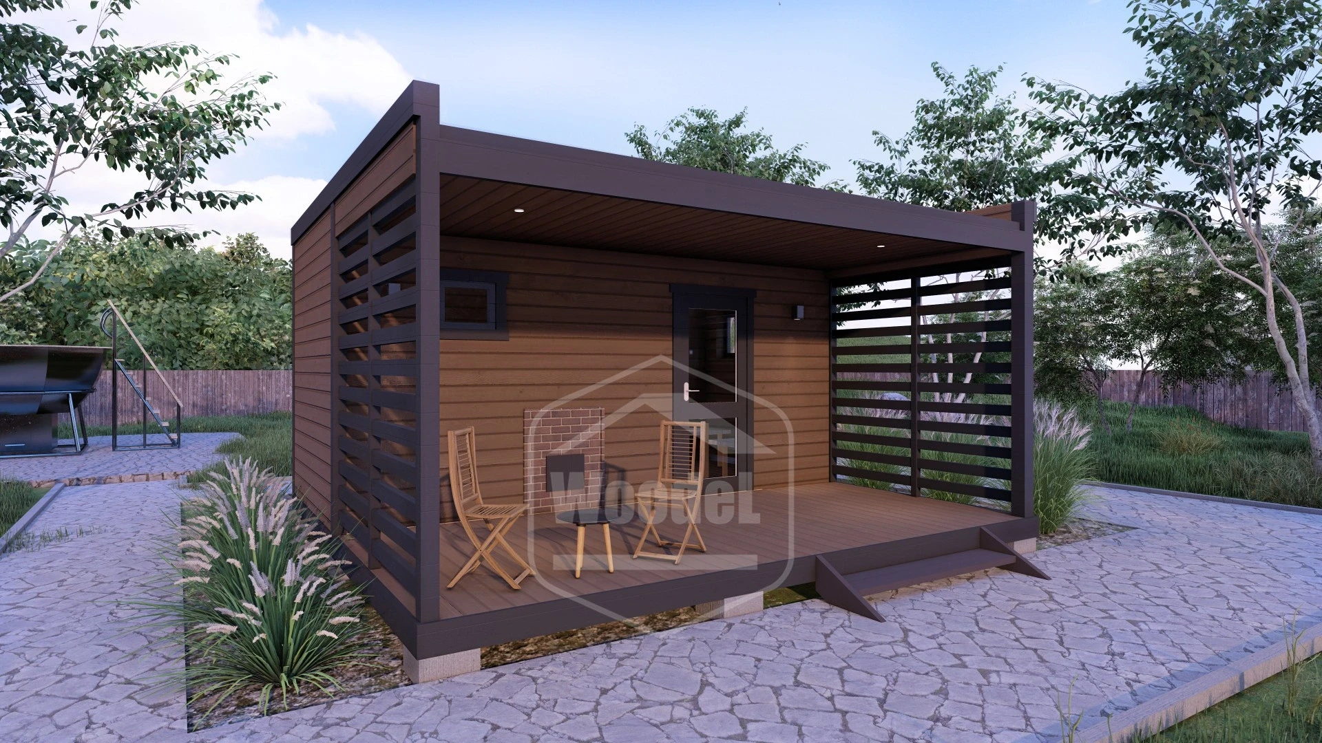 Woodel Box с террасой 2.3х5+2