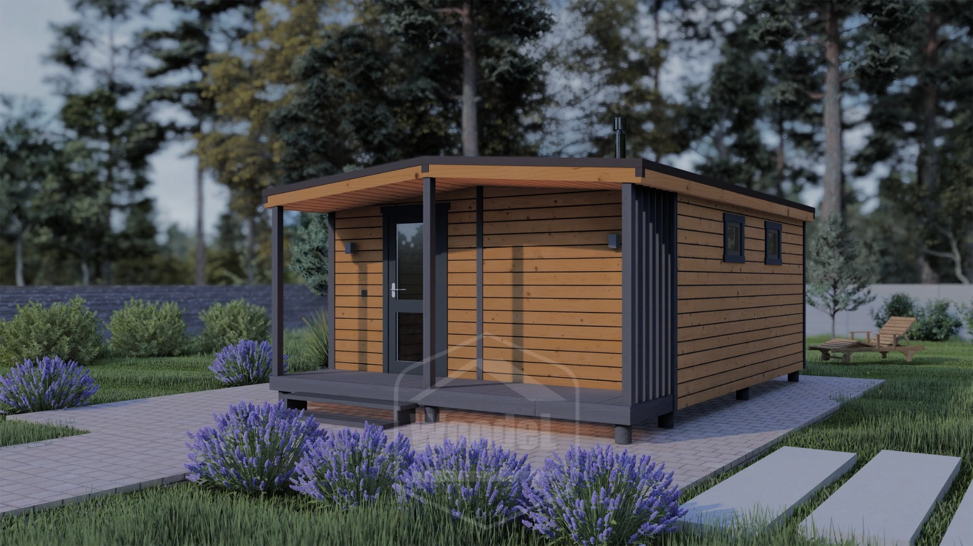 Woodel Heat 4,5х6 метров с террасой