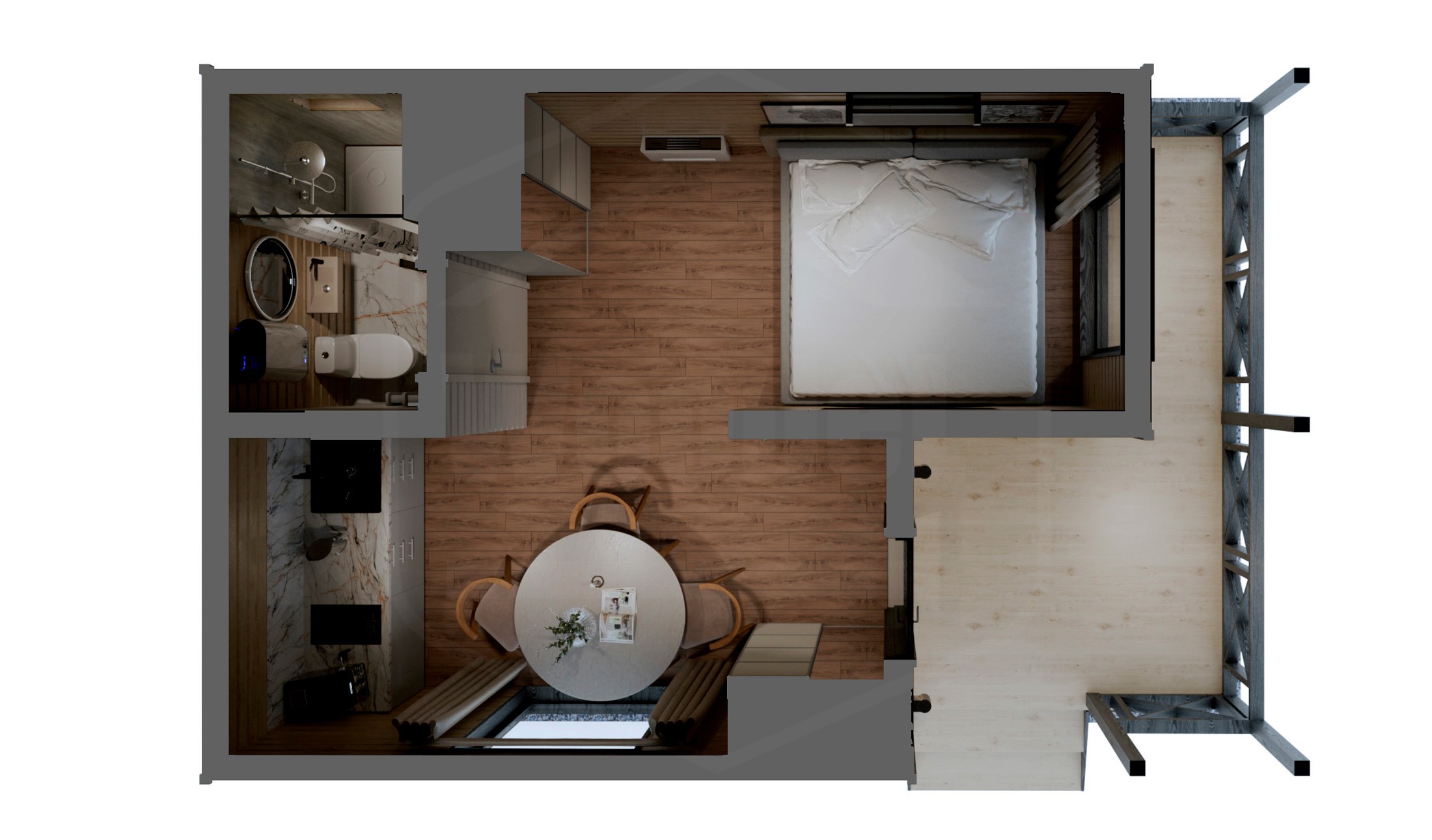 Дом Heat серии Lite 4.5х6+1