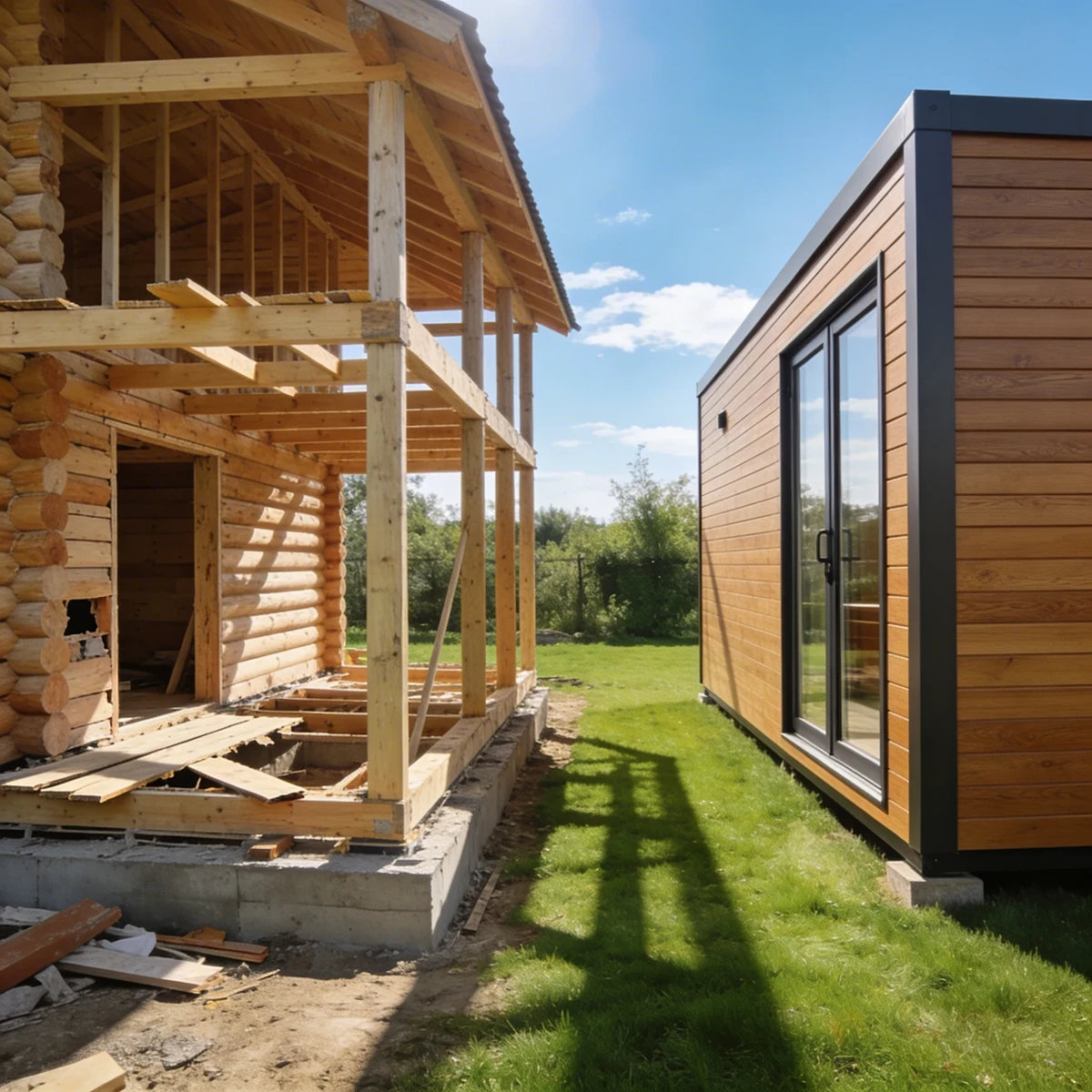 чем отличается модульная баня от каркасной