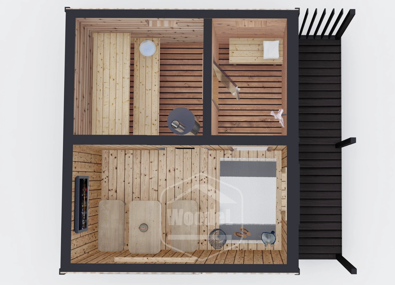 Woodel Heat 4,5х5 метров с террасой